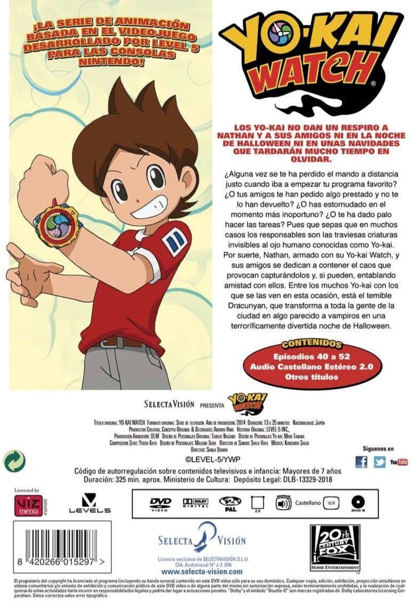 Yo-Kai Watch Temporada Parte Episodios 40 A 51 [DVD] · DVD