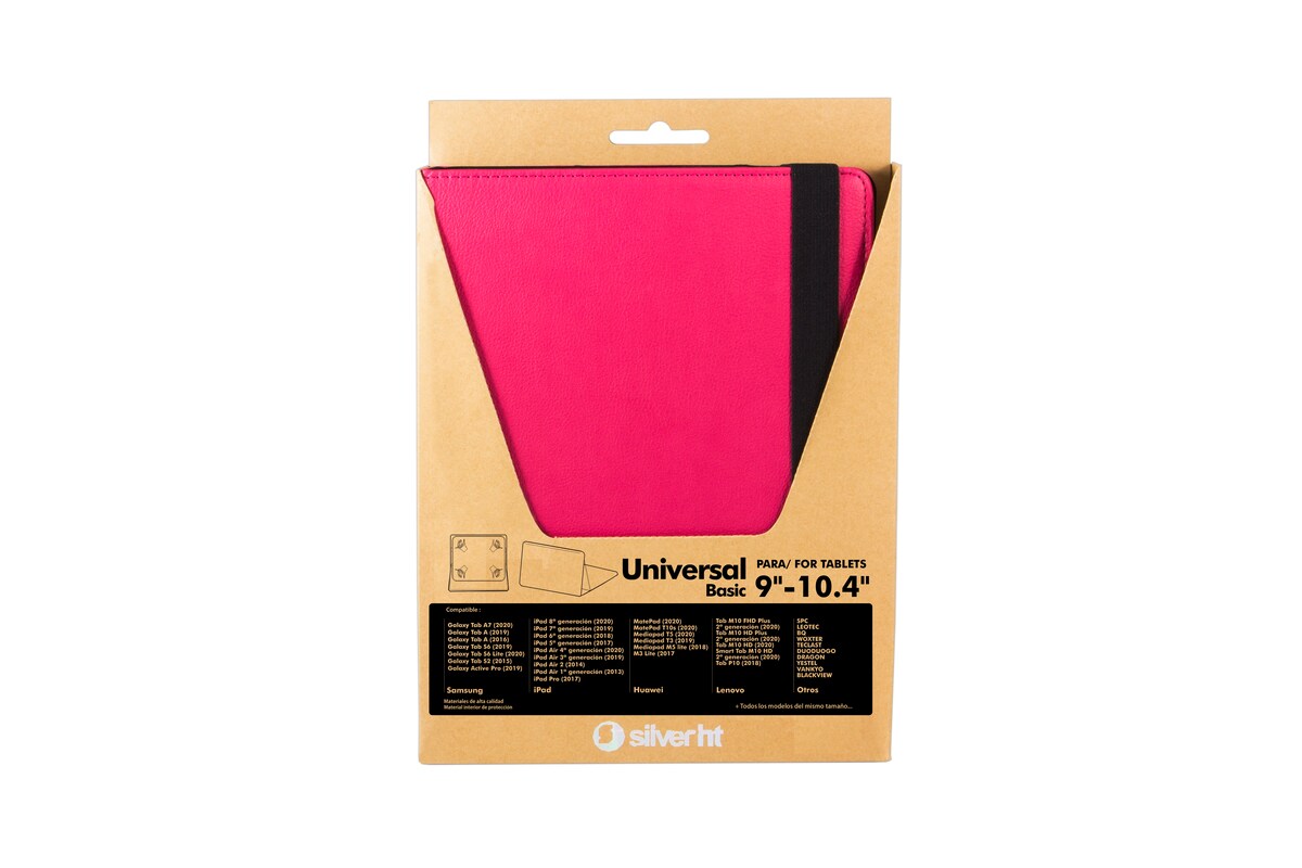 Funda Universal Basic Silver HT para tablet de 9 a 10.4 Rojo-5