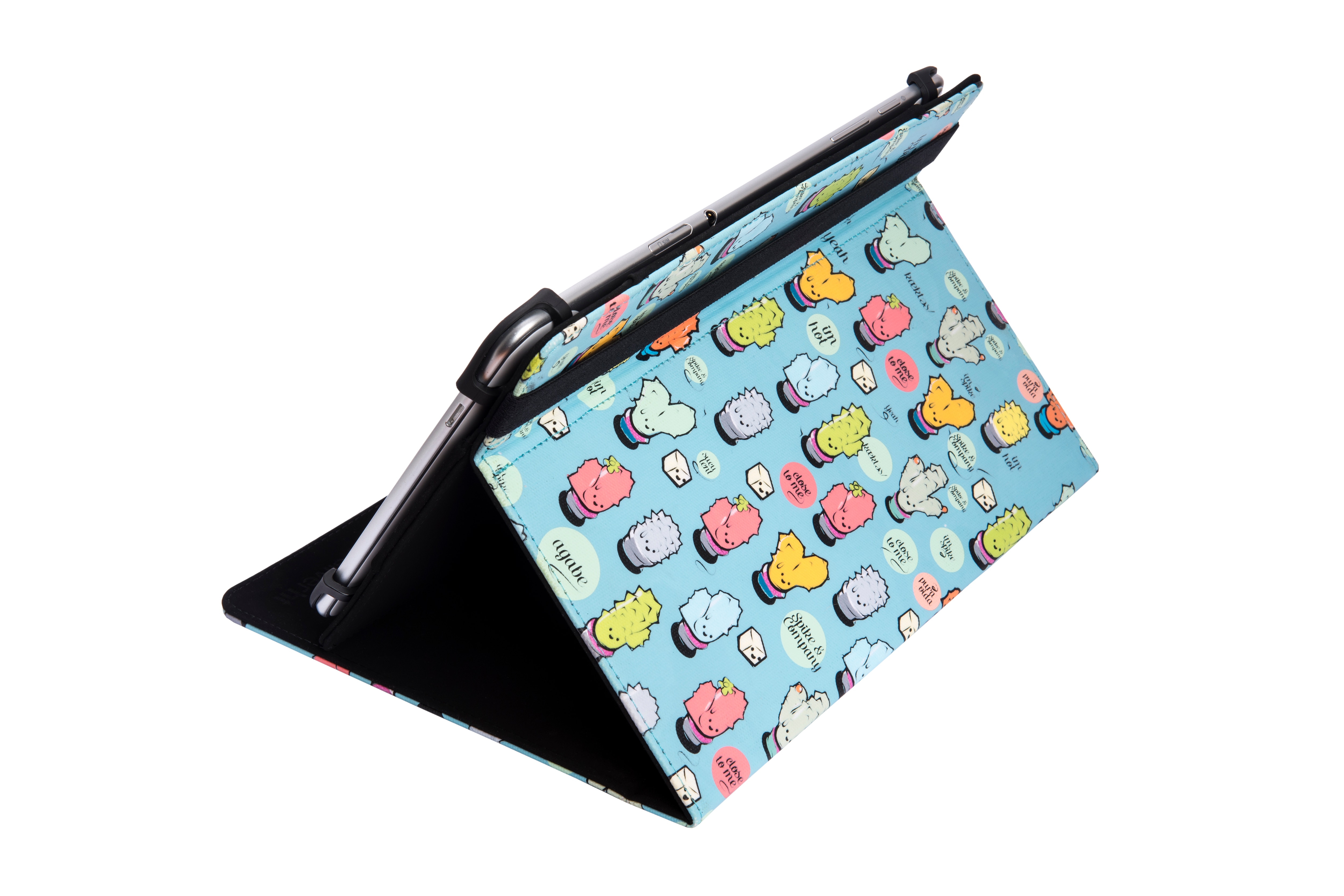 Silver HT - Funda Universal Silver HT Estampada para tablets de 9 a 10.4 pulgadas modelo Cactoos.