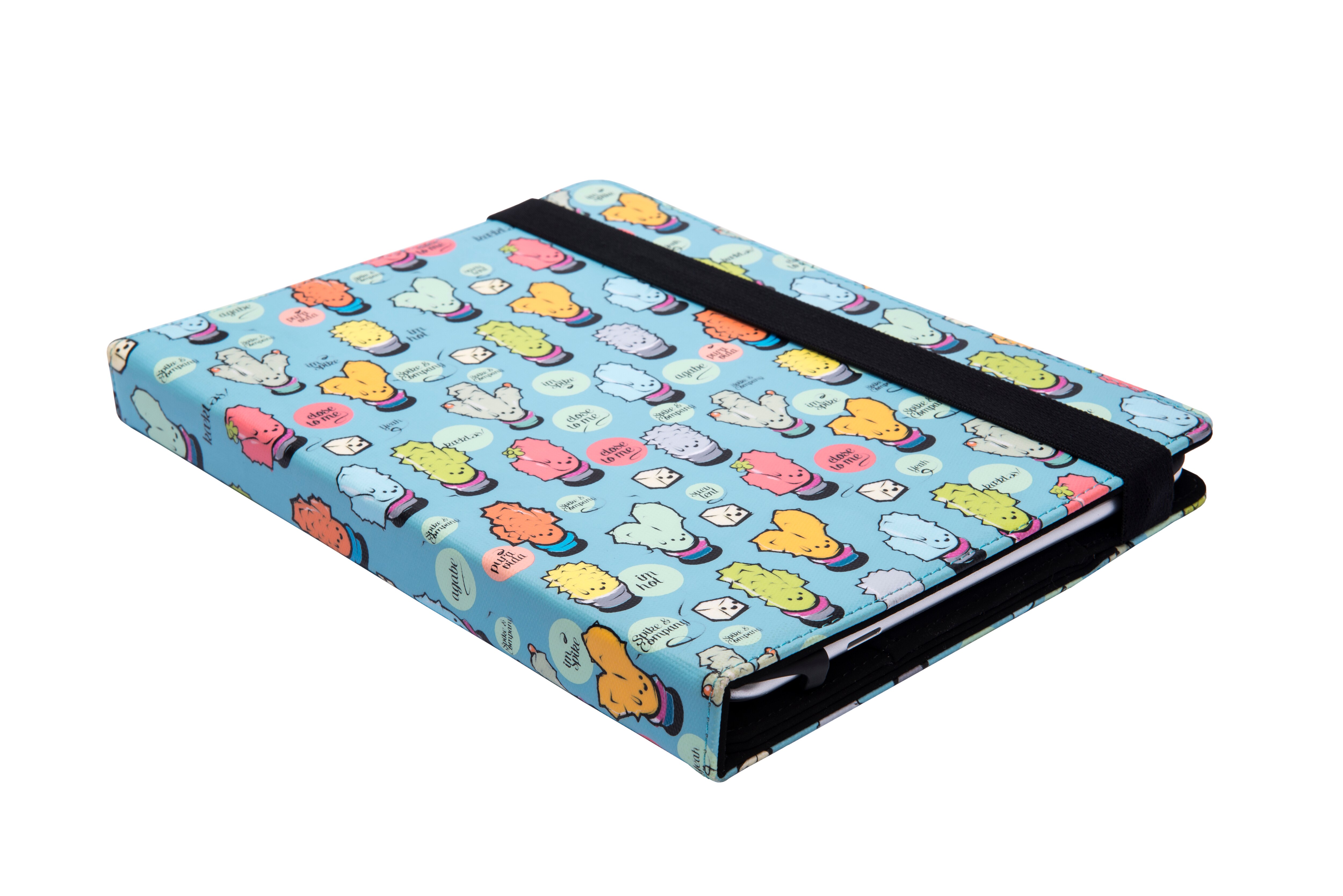 Funda Universal Silver HT Estampada para tablets de 9 a 10.4 pulgadas modelo Cactoos - Azul Azul-2