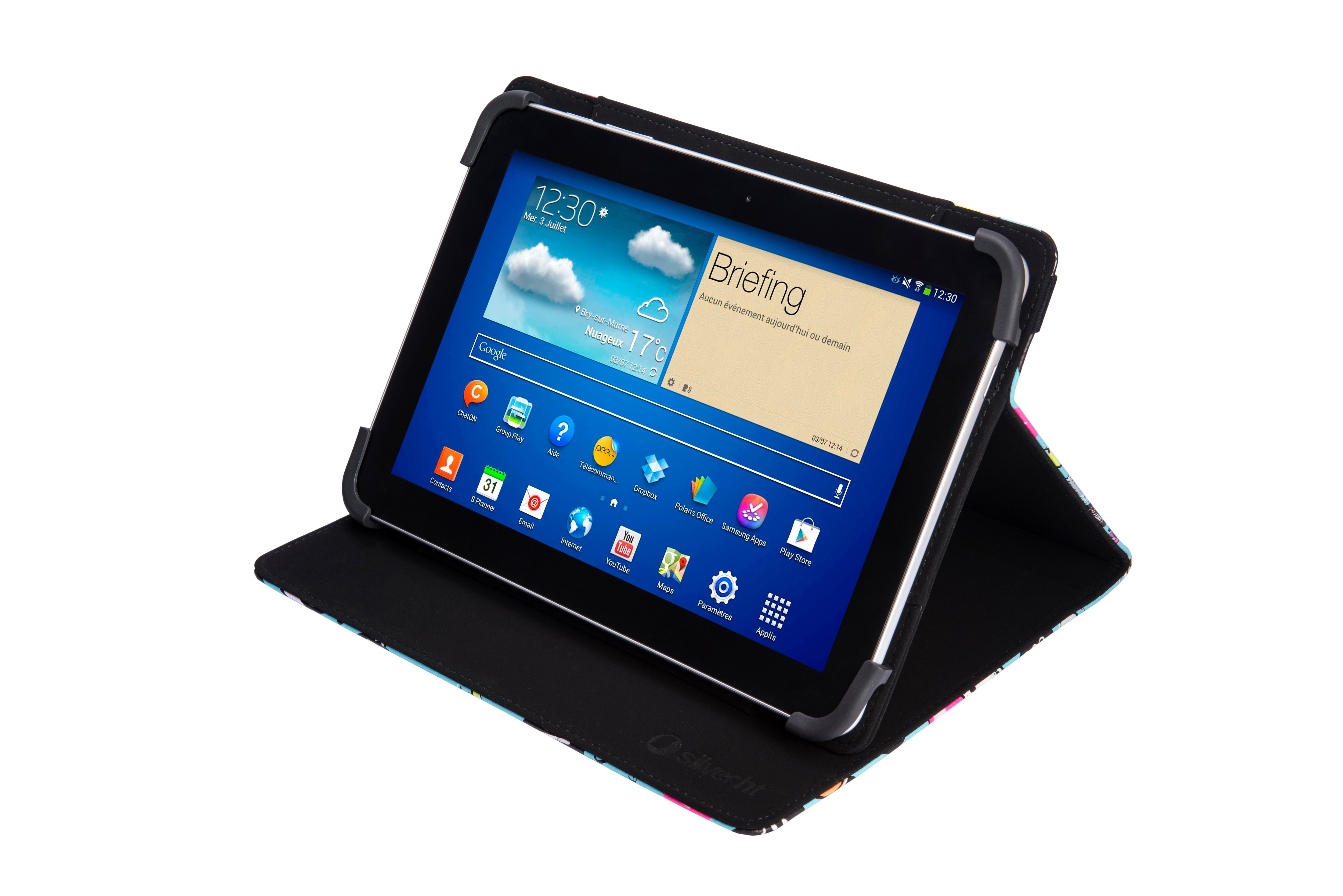 Funda Universal Silver HT Estampada para tablets de 9 a 10.4 pulgadas modelo Cactoos - Azul Azul-3