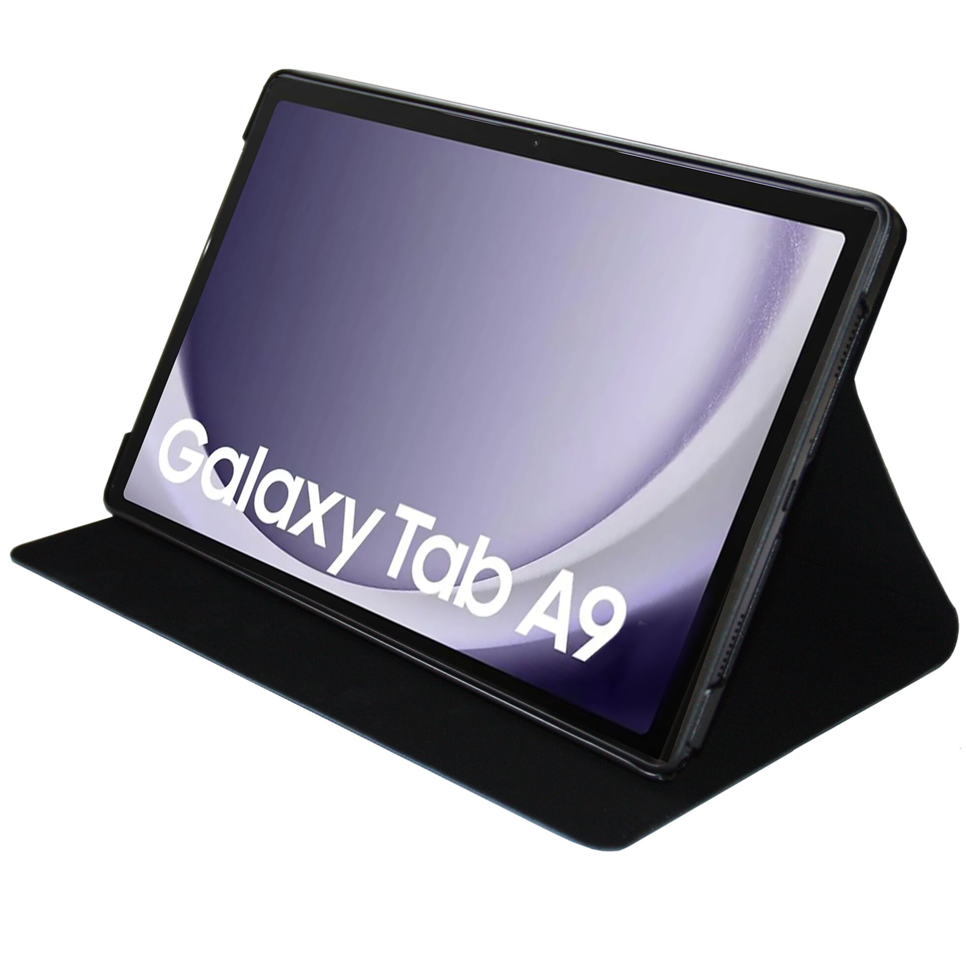 Funda tablet Silver HT para Samsung Tab A9 de 8,7 Pulgadas Wave Black con función Soporte - Negro Negro-2