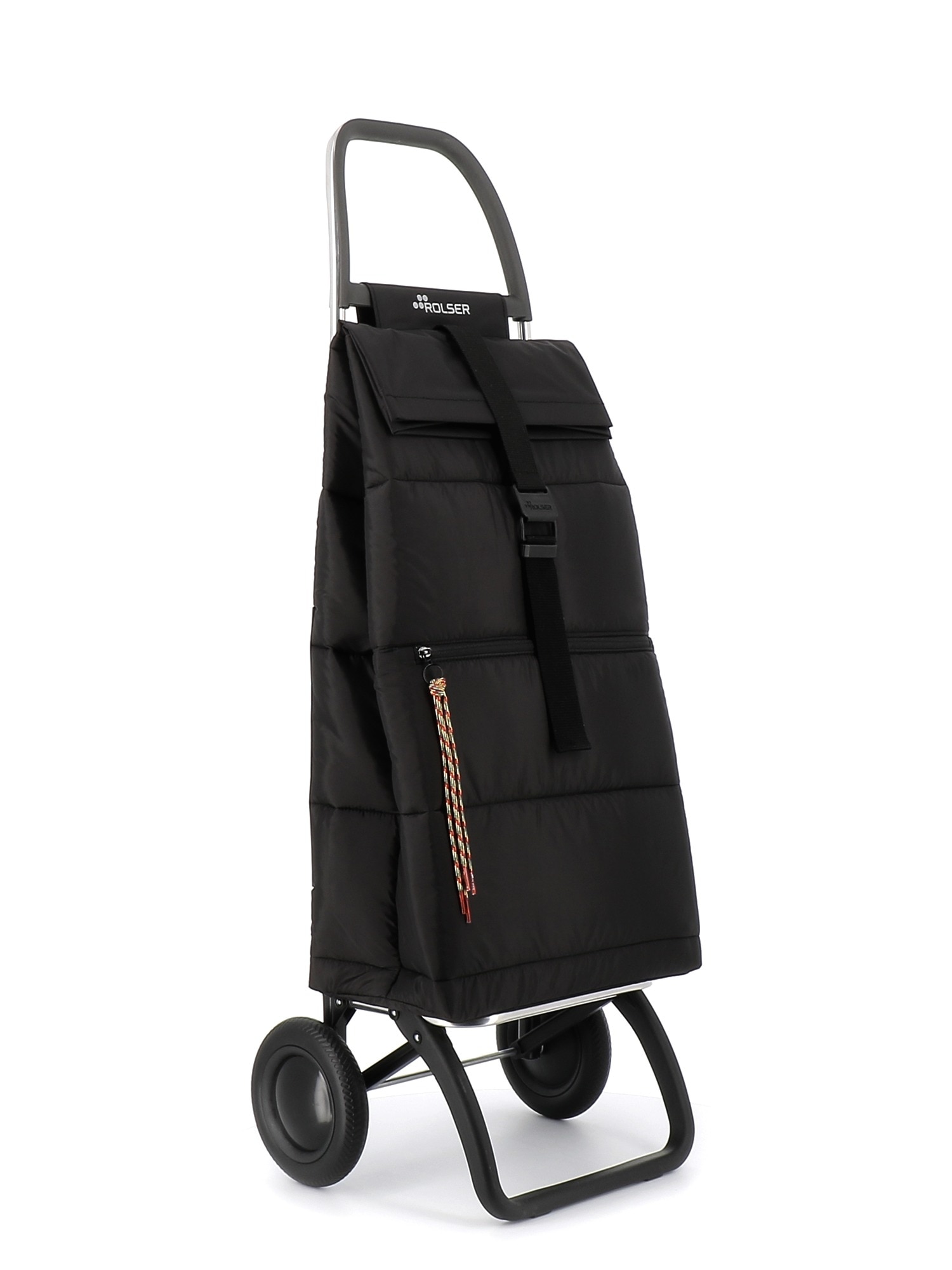 Carrello Portaspesa Pieghevole Rolser Big Polar 2 Ruote Grandi – Telaio In Alluminio, Borsa Con Tasche, Colore Marino - 4