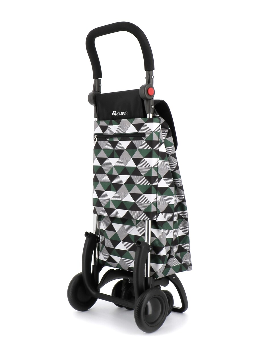 Rolser I-Bag Sahara 4.2 Tour Carrello Della Spesa In Alluminio Nero – 2/4 Ruote Pirottanti, Capiente Borsa