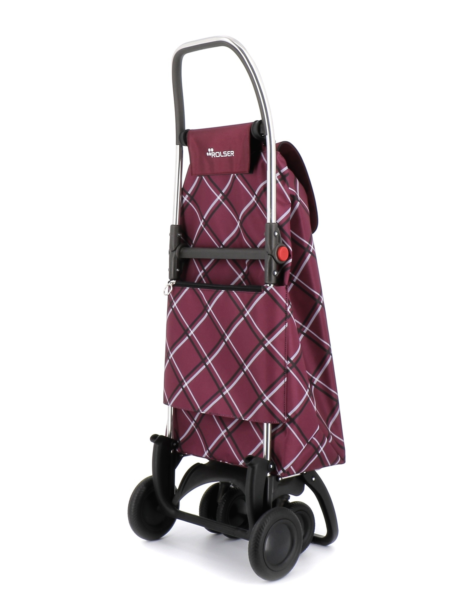 Imagen 3 de Carro de la compra I-Max Chiara 4 Ruedas 2 Giratorias Plegable Rolser - Burdeos Burdeos