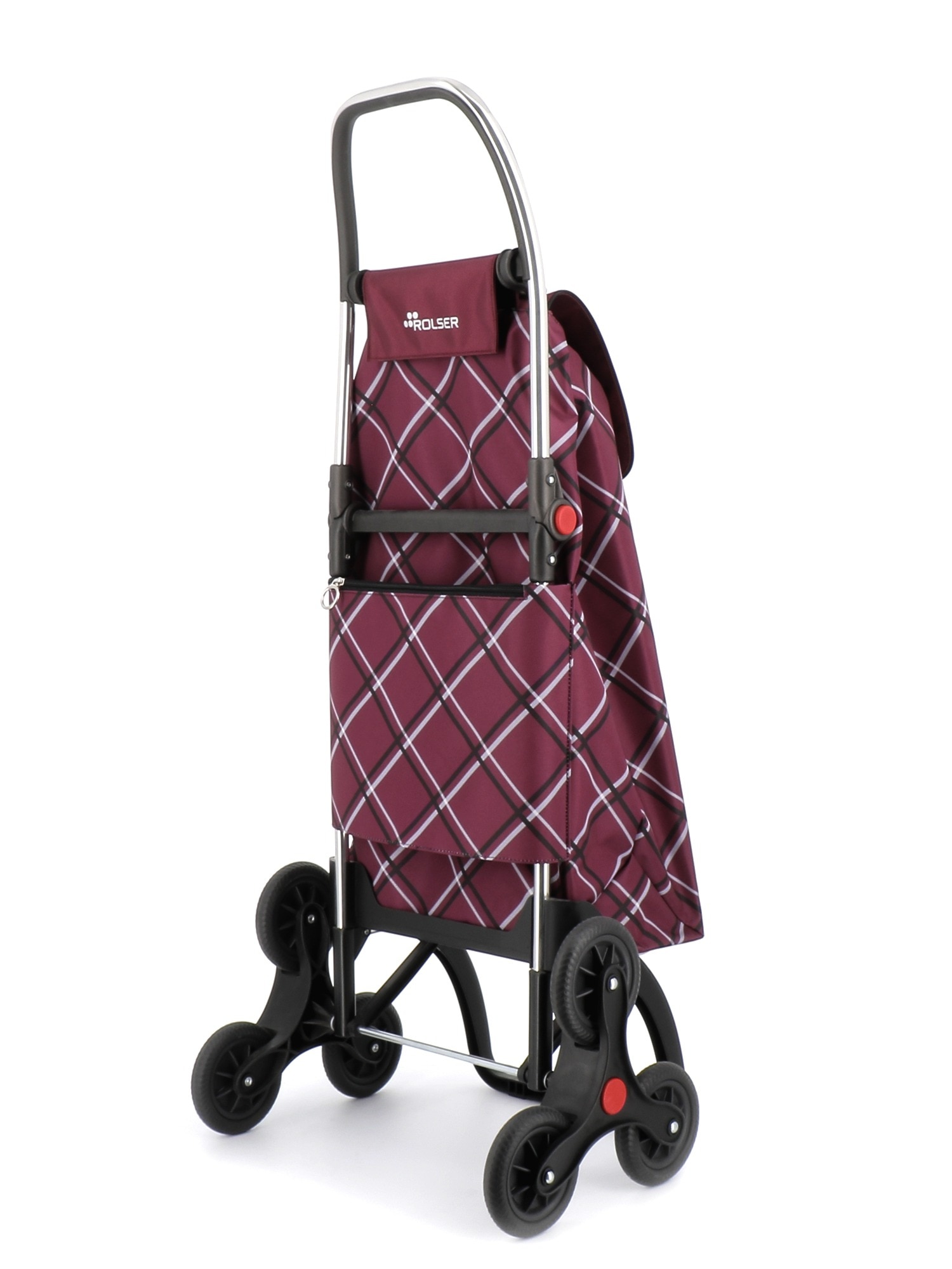 Imagen 3 de Carro de la compra I-Max Chiara 6 Ruedas Sube Escaleras Plegable Rolser - Burdeos Burdeos