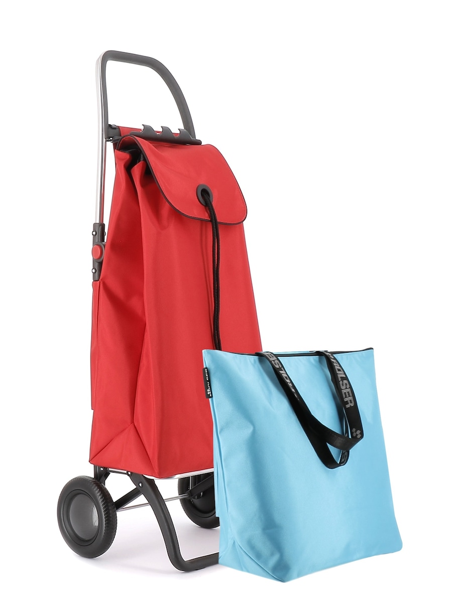Combo Carro de la compra I-Max MF 2 Ruedas Plegable + Bolsa Extra Rolser Rojo-1
