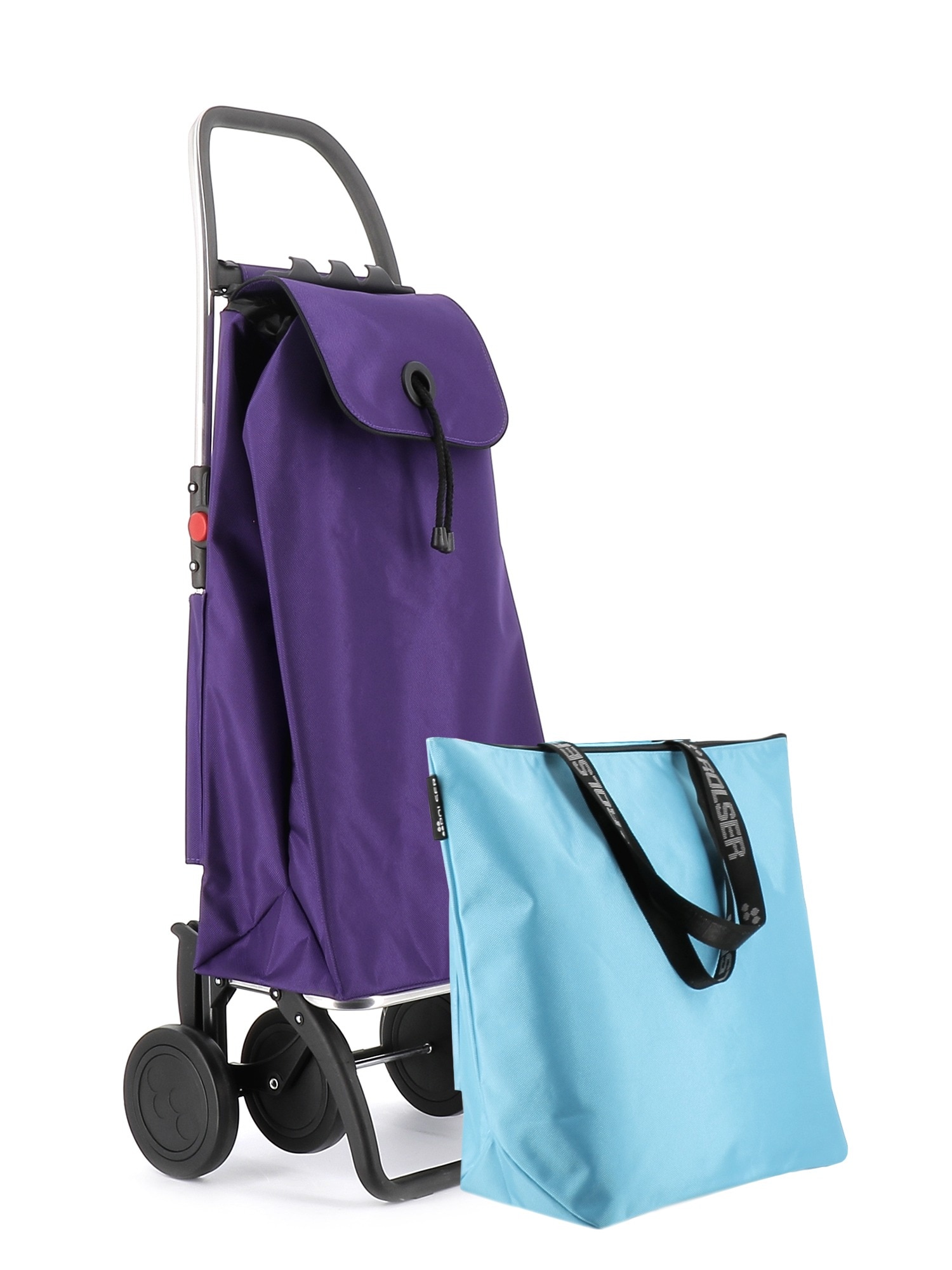 Imagen 1 de Combo Carro de la compra I-Max MF 4 Ruedas Plegable + Bolsa Extra Rolser - Morado Morado