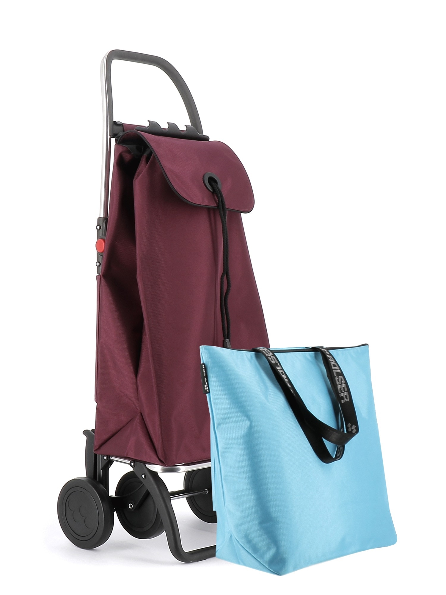 Imagen 1 de Combo Carro de la compra I-Max MF 4 Ruedas Plegable + Bolsa Extra Rolser - Burdeos Burdeos