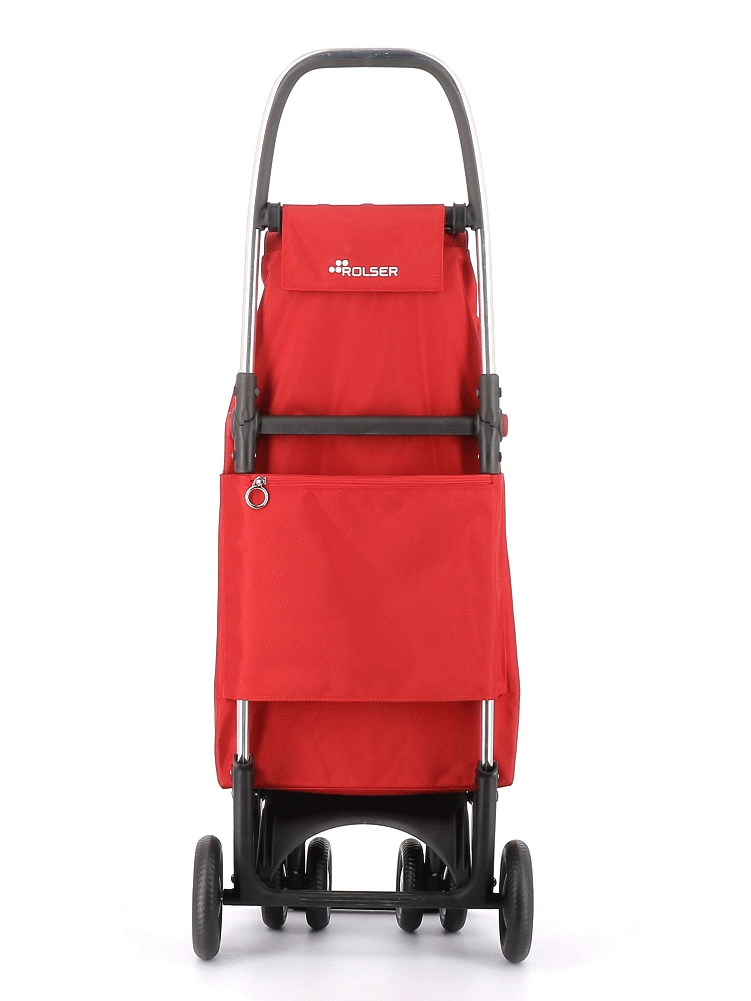 Imagen 4 de Combo Carro de la compra I-Max MF 4 Ruedas 2 Giratorias Plegable + Bolsa Extra Rolser - Rojo Rojo