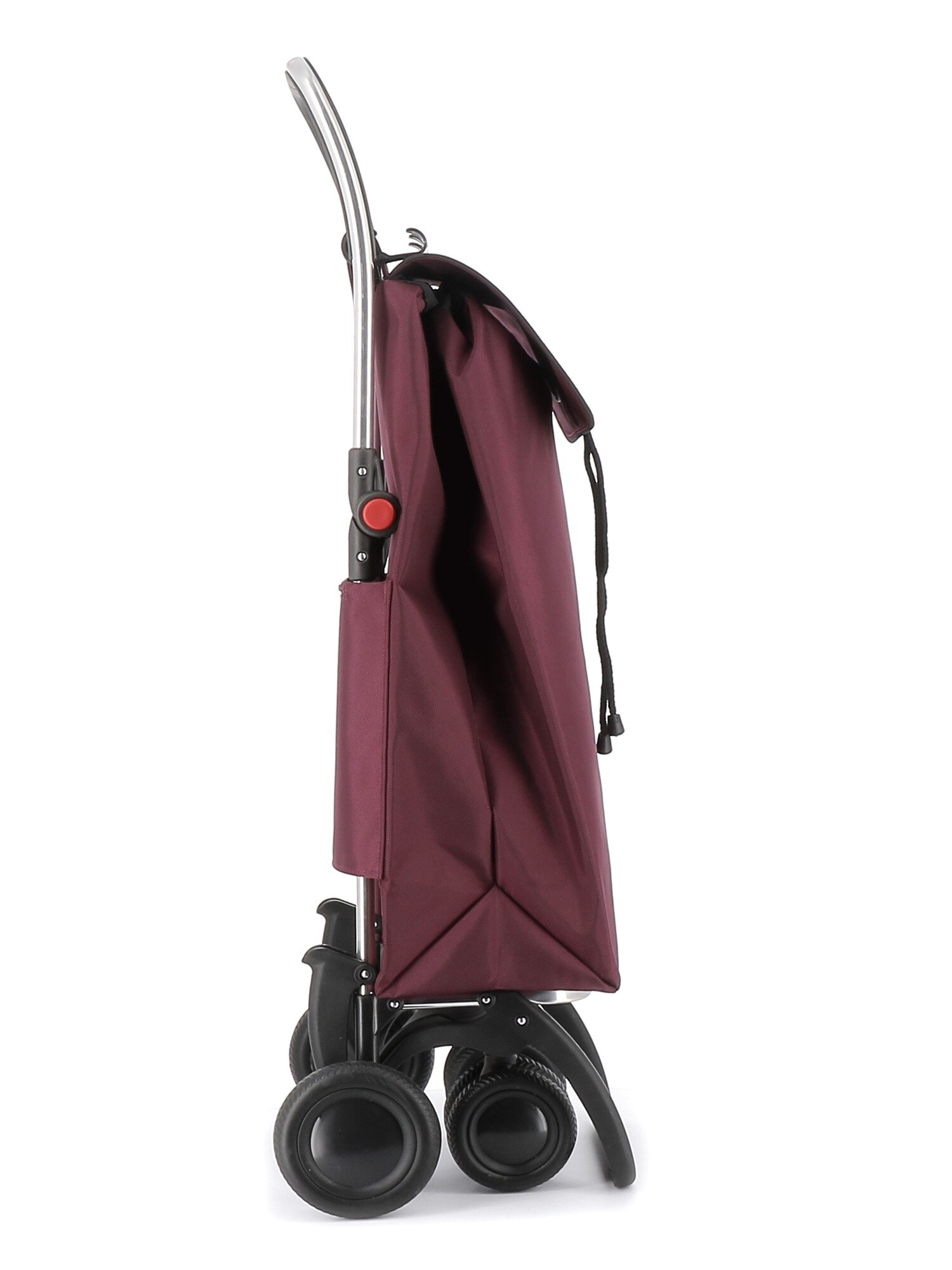 Imagen 3 de Combo Carro de la compra I-Max MF 4 Ruedas 2 Giratorias Plegable + Bolsa Extra Rolser - Burdeos Burdeos