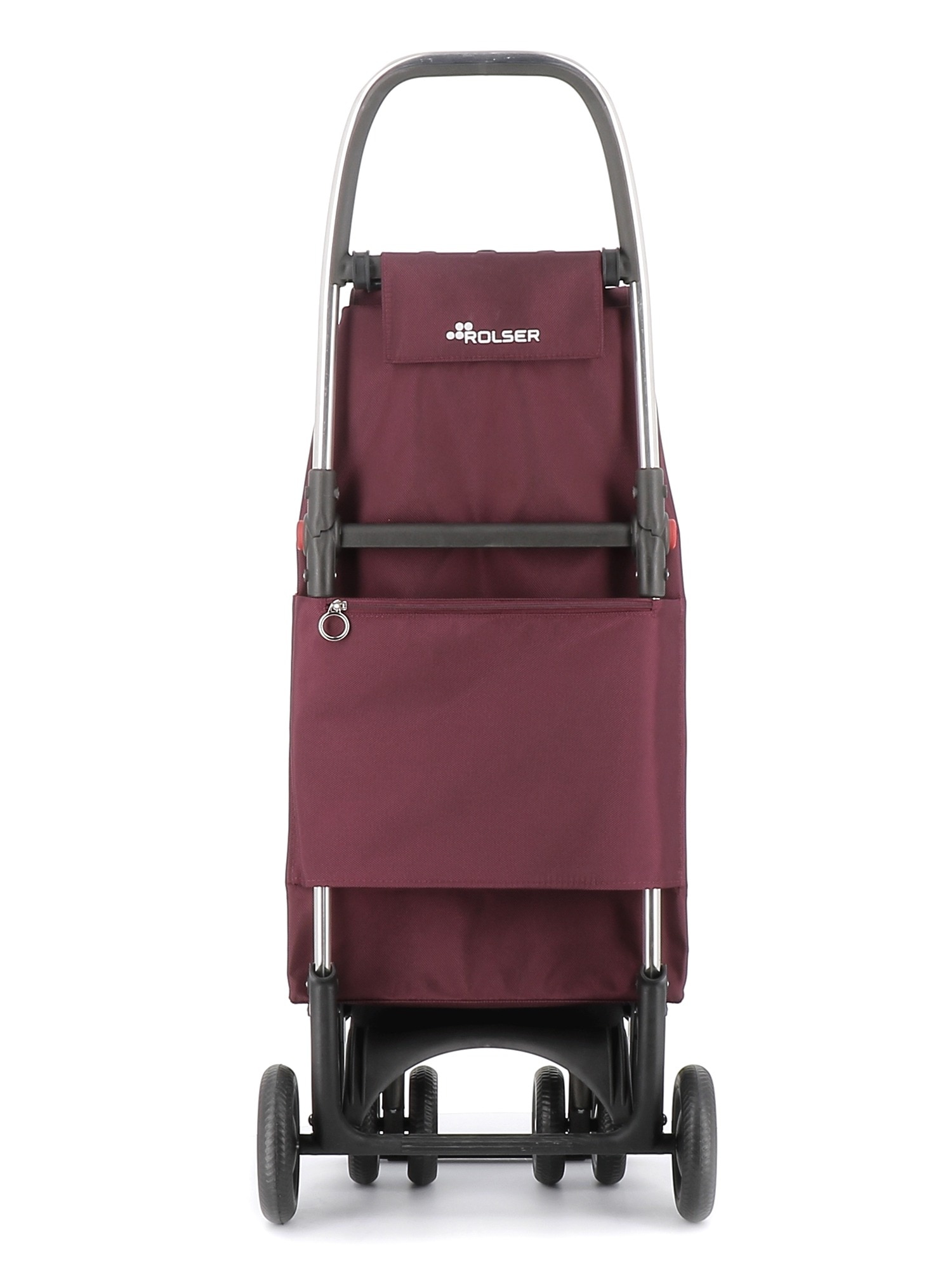 Imagen 4 de Combo Carro de la compra I-Max MF 4 Ruedas 2 Giratorias Plegable + Bolsa Extra Rolser - Burdeos Burdeos