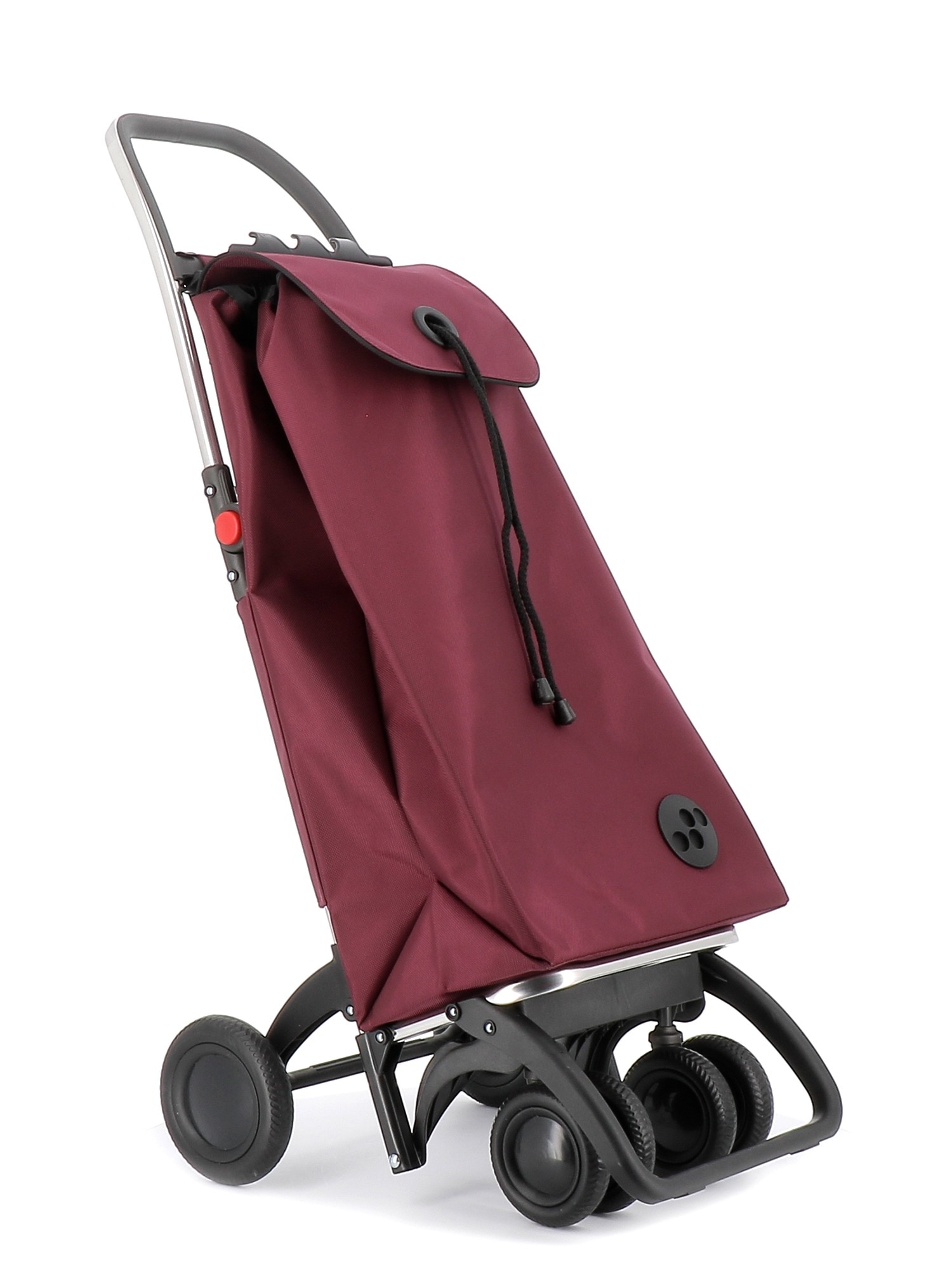 Imagen 6 de Combo Carro de la compra I-Max MF 4 Ruedas 2 Giratorias Plegable + Bolsa Extra Rolser - Burdeos Burdeos