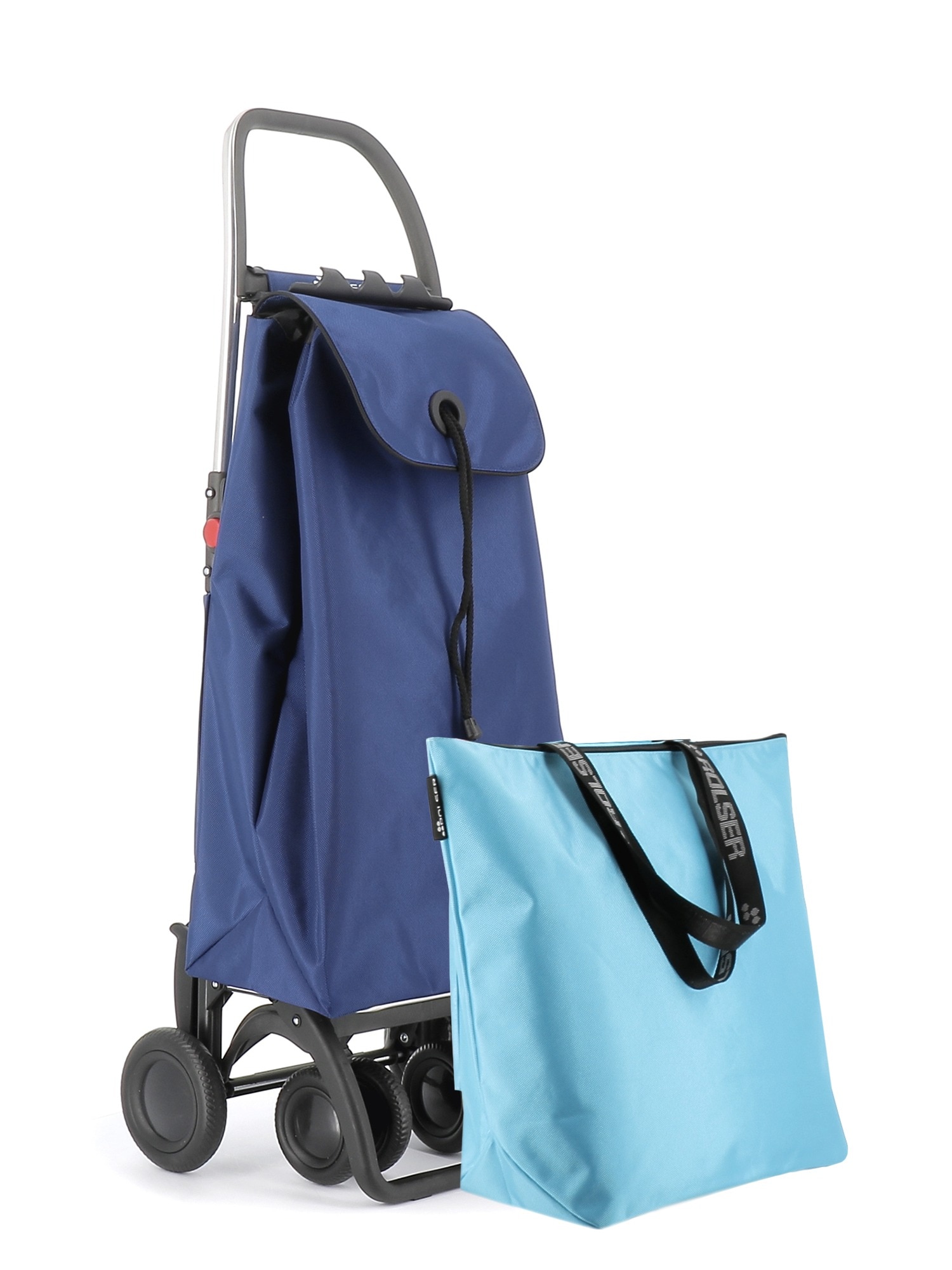Imagen 1 de Combo Carro de la compra I-Max MF 4 Ruedas 2 Giratorias Plegable + Bolsa Extra Rolser - Azul Azul
