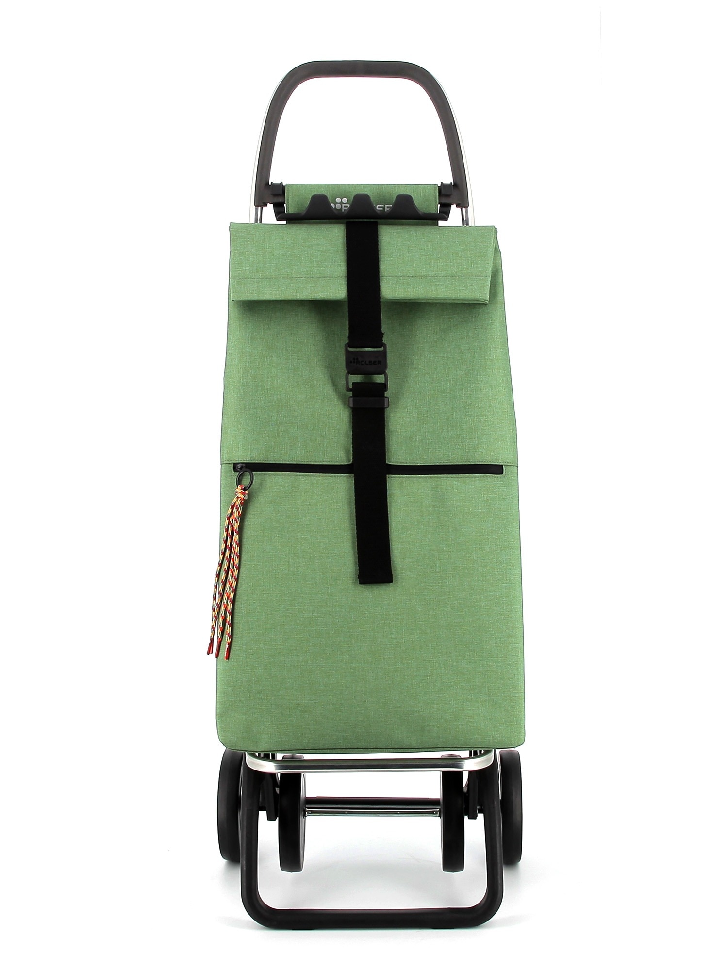 Carro de la Compra Big Tweed 4 Ruedas Plegable Rolser - Verde Verde-3