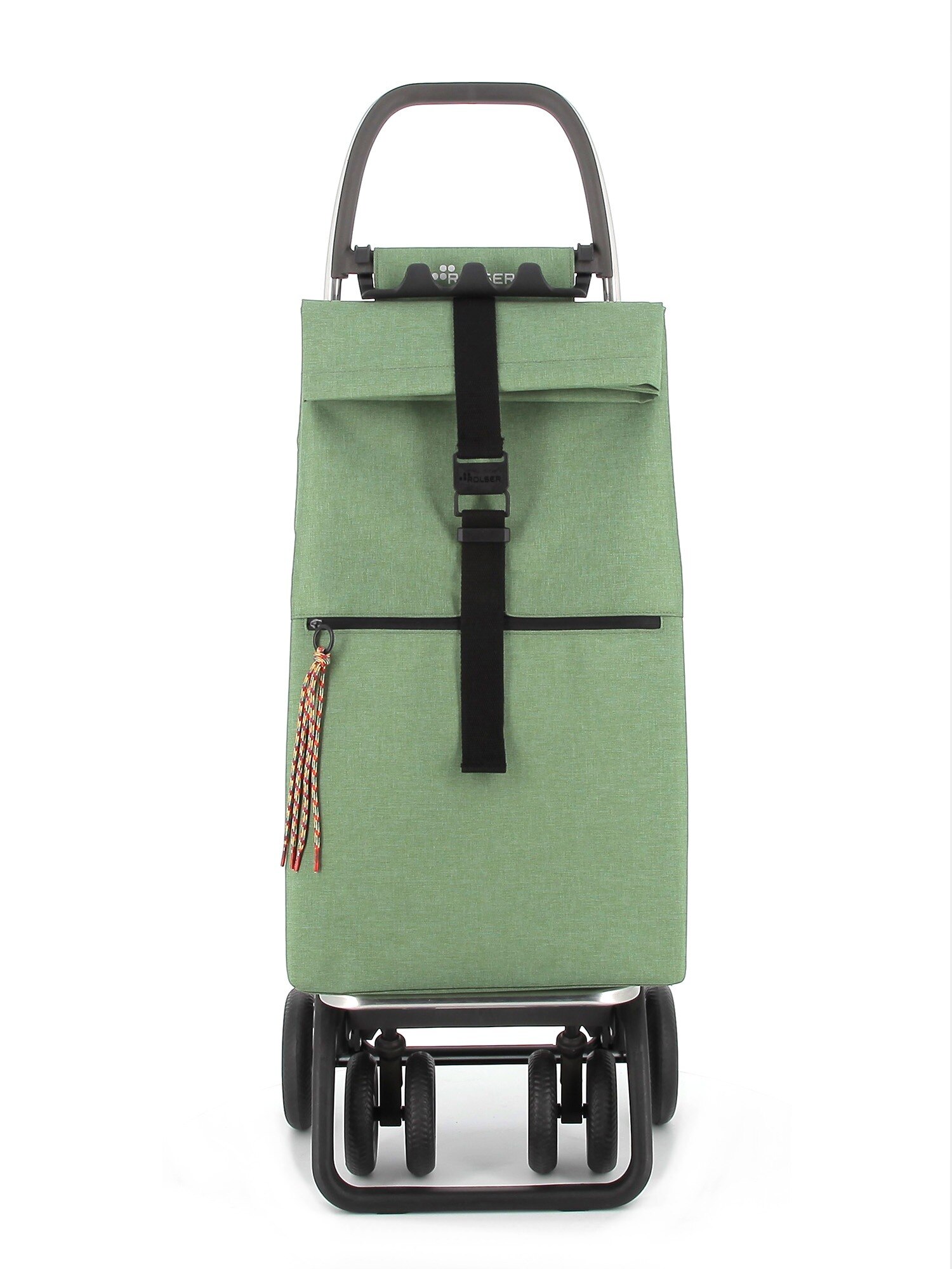 Carro de la Compra Big Tweed 4 Ruedas 2 Giratorias Plegable Rolser - Verde Verde-4