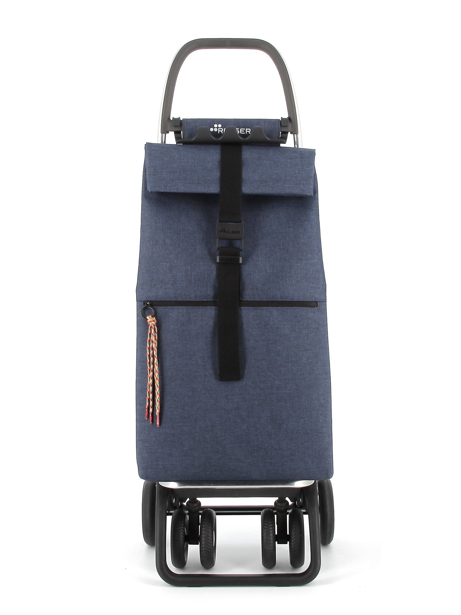 Carro de la Compra Big Tweed 4 Ruedas 2 Giratorias Plegable Rolser - Azul marino Azul marino-4