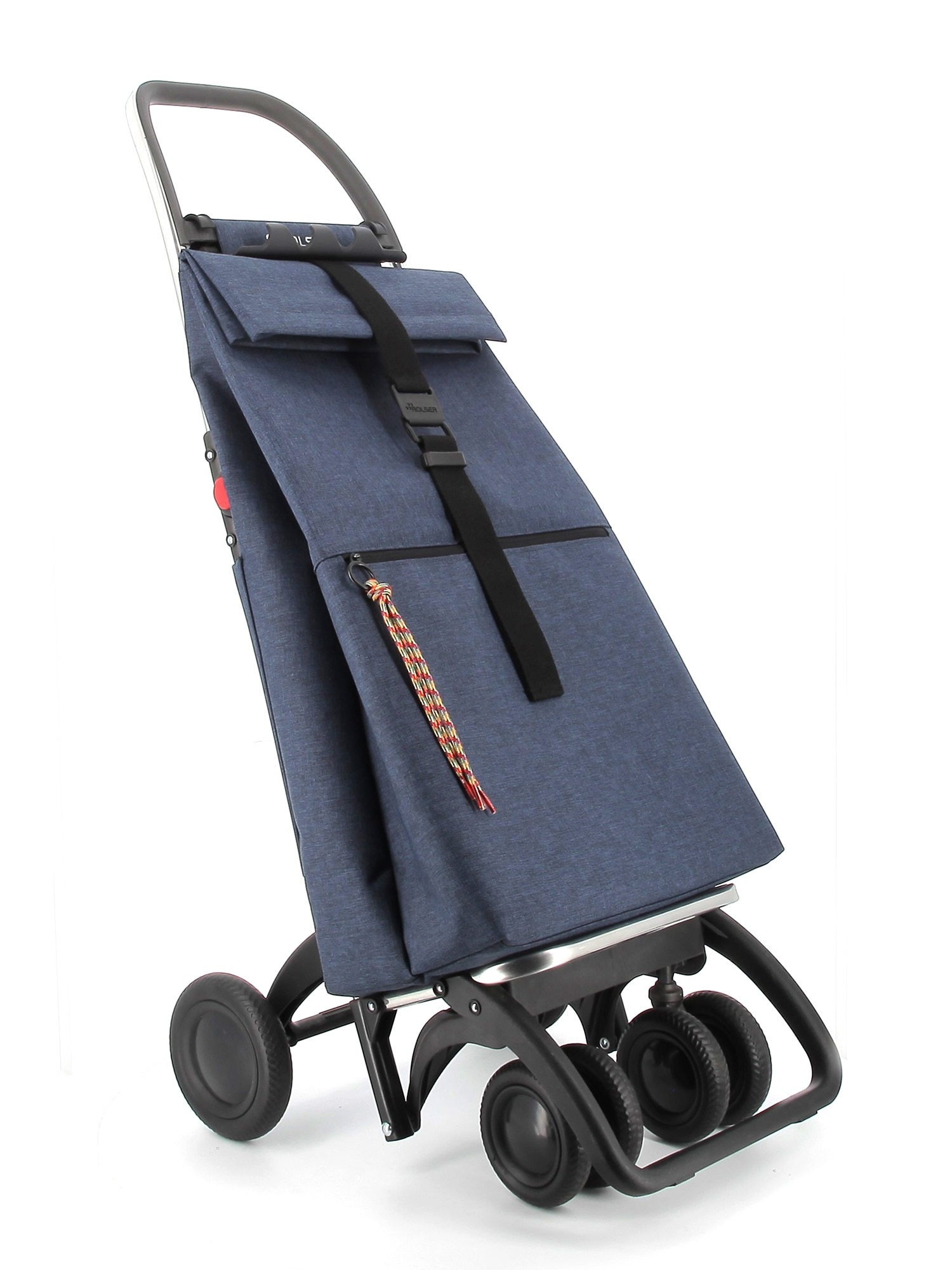 Carro de la Compra Big Tweed 4 Ruedas 2 Giratorias Plegable Rolser - Azul marino Azul marino-5