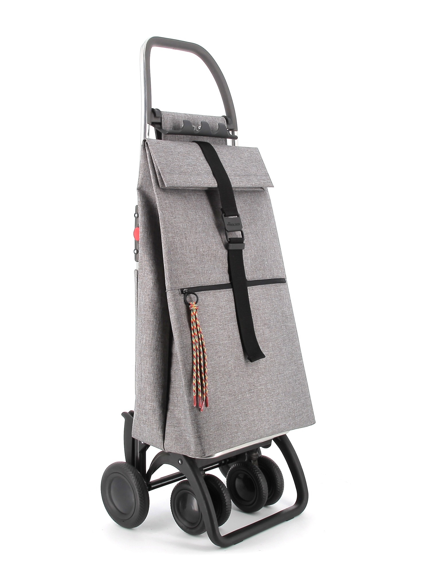 Carro de la Compra Big Tweed 4 Ruedas 2 Giratorias Plegable Rolser - Gris Gris-1