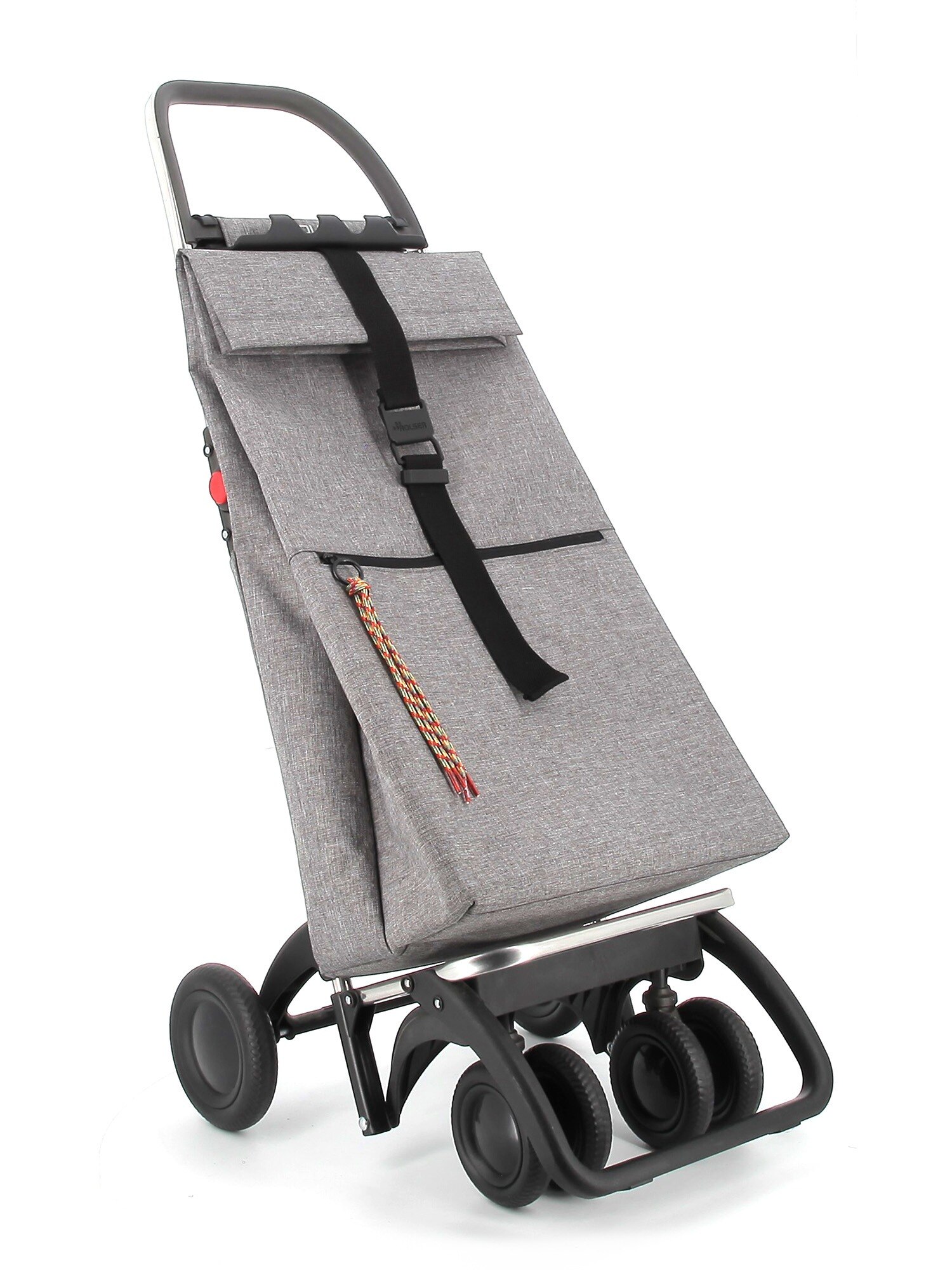Carro de la Compra Big Tweed 4 Ruedas 2 Giratorias Plegable Rolser - Gris Gris-5