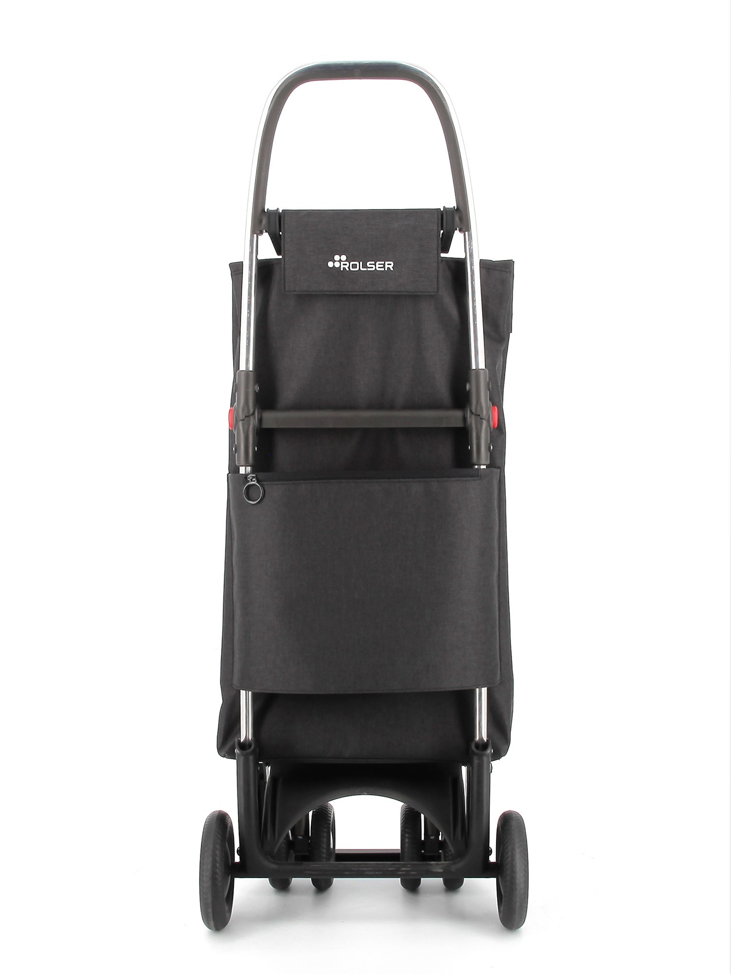 Carro de la Compra Big Tweed 4 Ruedas 2 Giratorias Plegable Rolser - Negro Negro-3