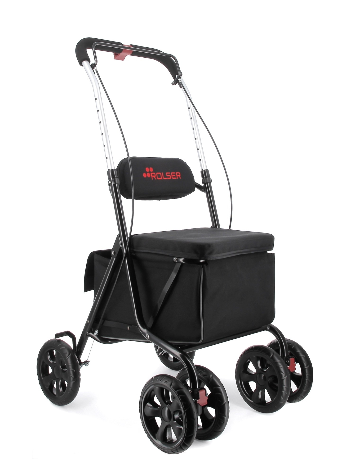 Imagen 2 de Carro de la compra con asiento Kadira LN 4 ruedas Rolser - Negro Negro