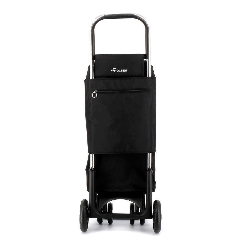 Rolser I-Bag Sahara 4.2 Tour Carrello Della Spesa In Alluminio Nero – 2/4 Ruote Pirottanti, Capiente Borsa