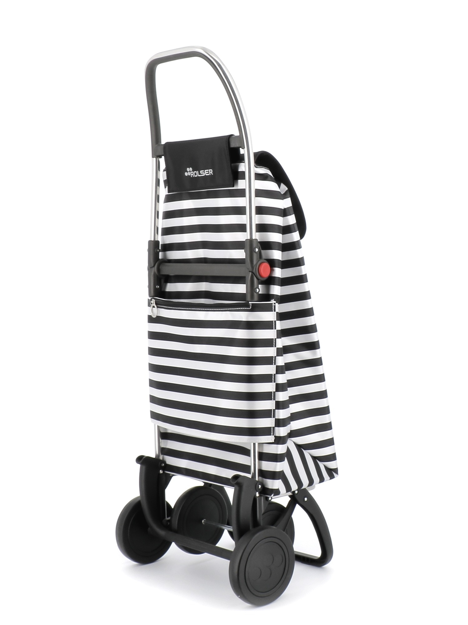 Imagen 3 de Carro de la compra I-Max Marina 4 Ruedas Plegable Rolser - Blanco / Negro Blanco / Negro