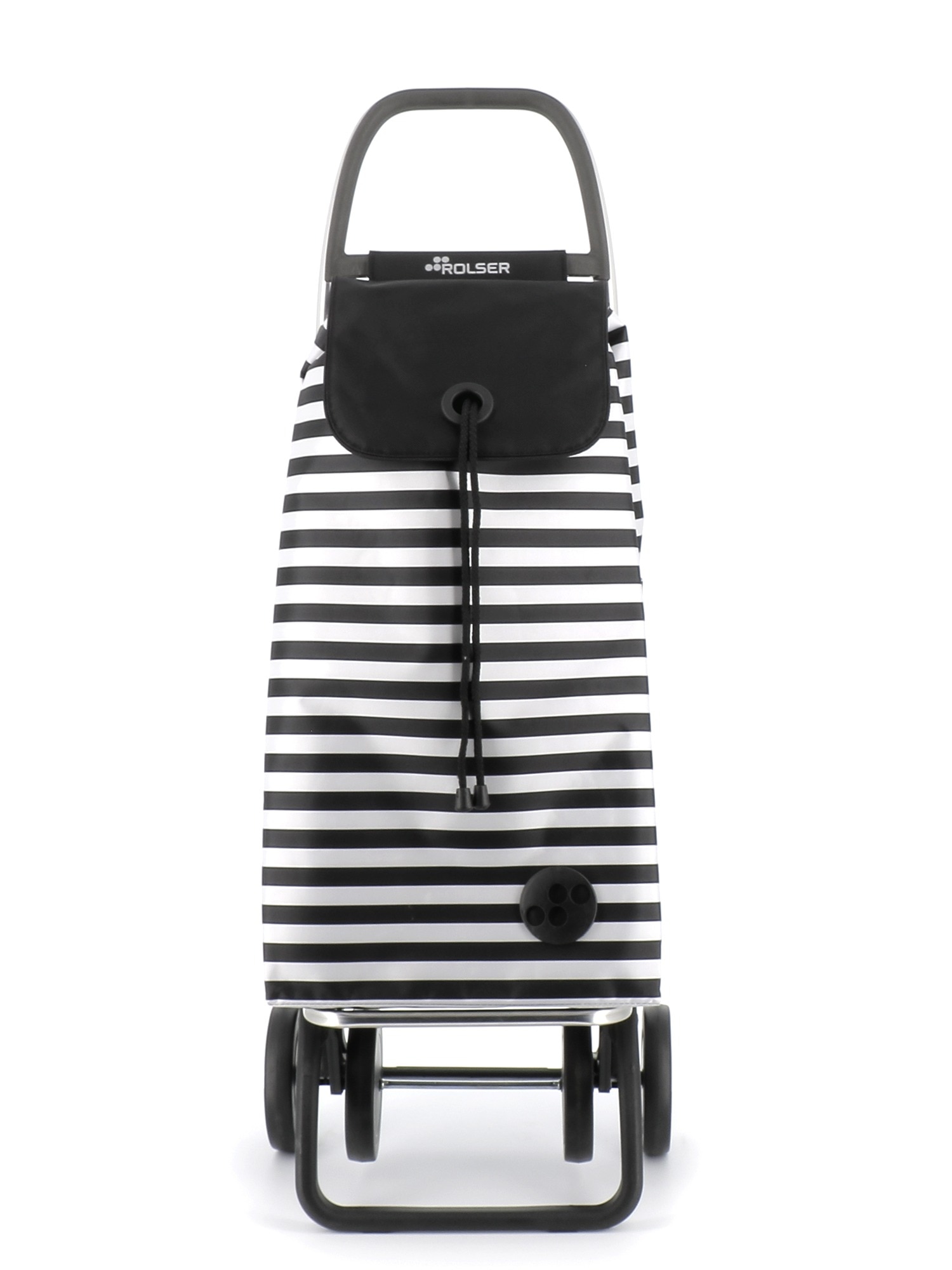 Imagen 5 de Carro de la compra I-Max Marina 4 Ruedas Plegable Rolser - Blanco / Negro Blanco / Negro