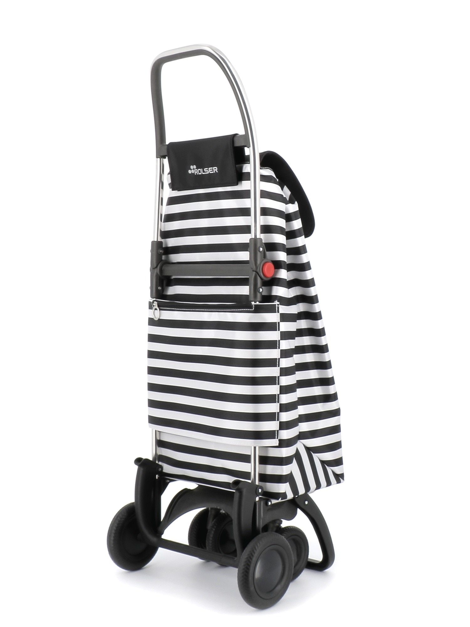 Imagen 3 de Carro de la compra I-Max Marina 4 Ruedas 2 Giratorias Plegable Rolser - Blanco / Negro Blanco / Negro