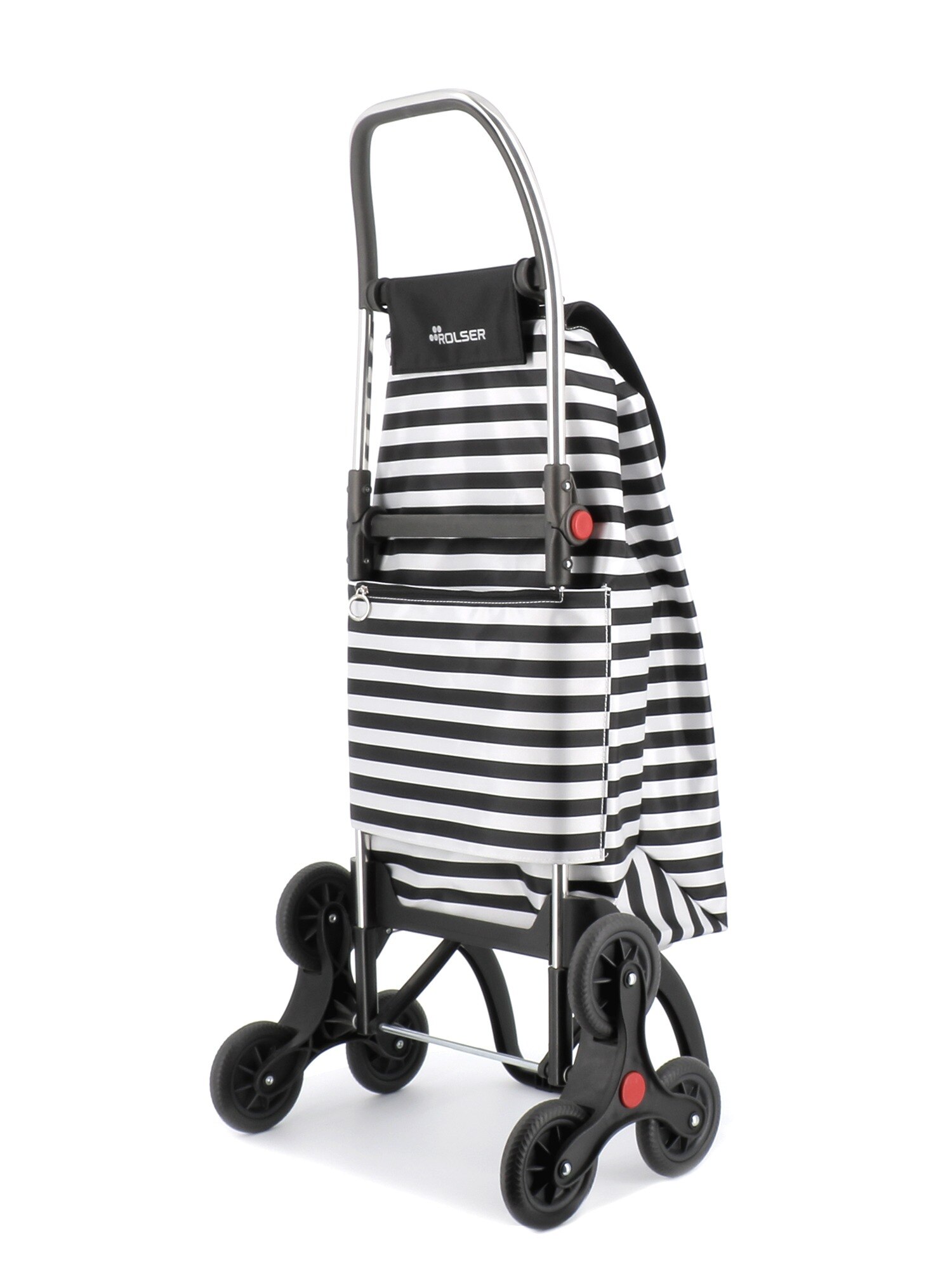 Imagen 3 de Carro de la compra I-Max Marina 6 Ruedas Sube Escaleras Plegable Rolser - Blanco / Negro Blanco / Negro