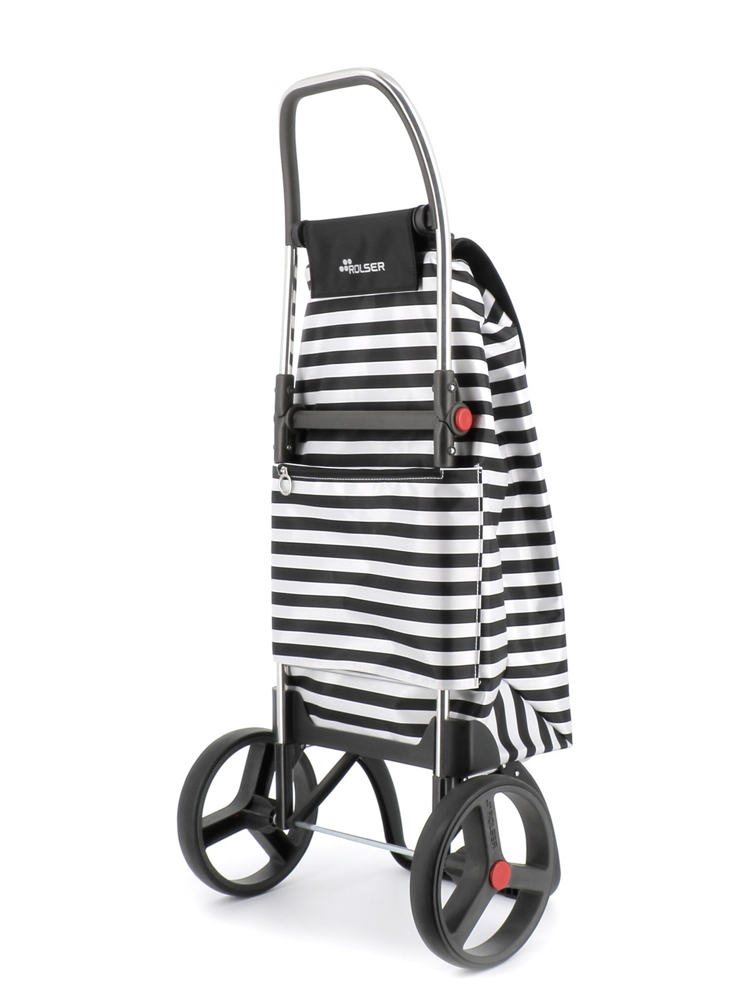 Imagen 3 de Carro de la compra I-Max Marina 2 Ruedas Grandes Plegable Rolser - Blanco / Negro Blanco / Negro