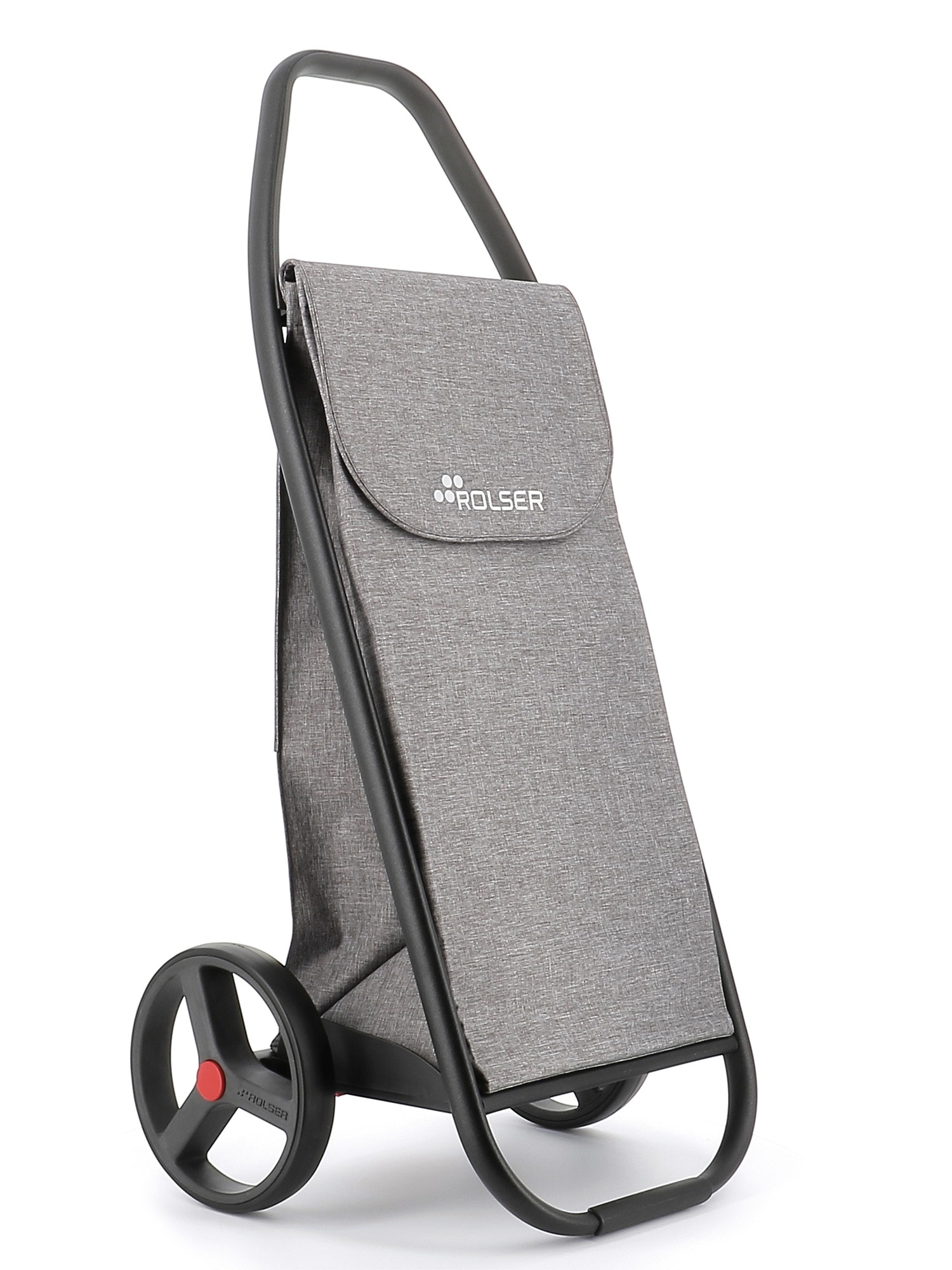 Rolser - Carro de la compra COM Tweed Black Tube 2 Ruedas Grandes Rolser.
