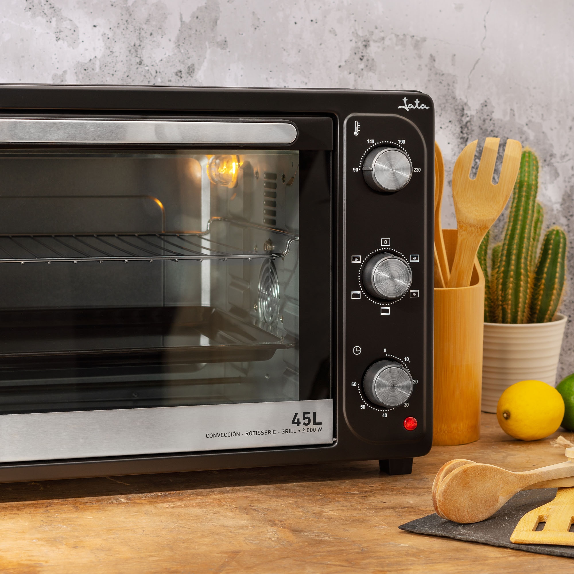 Horno de sobremesa Jata con grill 45 L - HN945 - Negro Negro-5