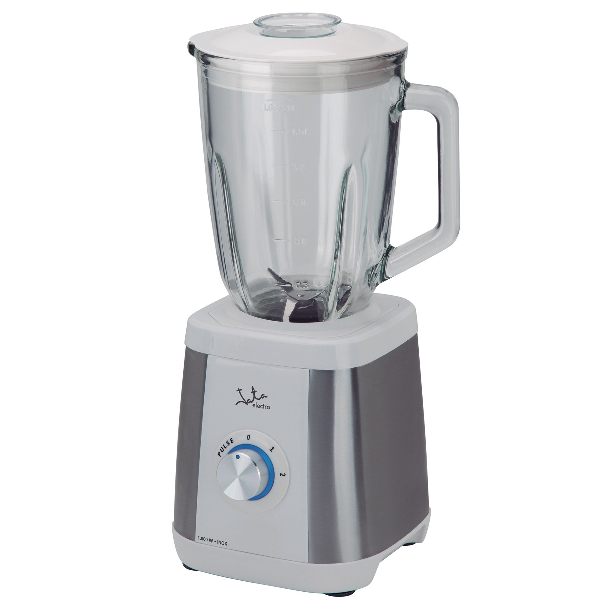 Jata - Batidora de vaso Jata BT797 crsital de 1300 W apta para picar hielo.