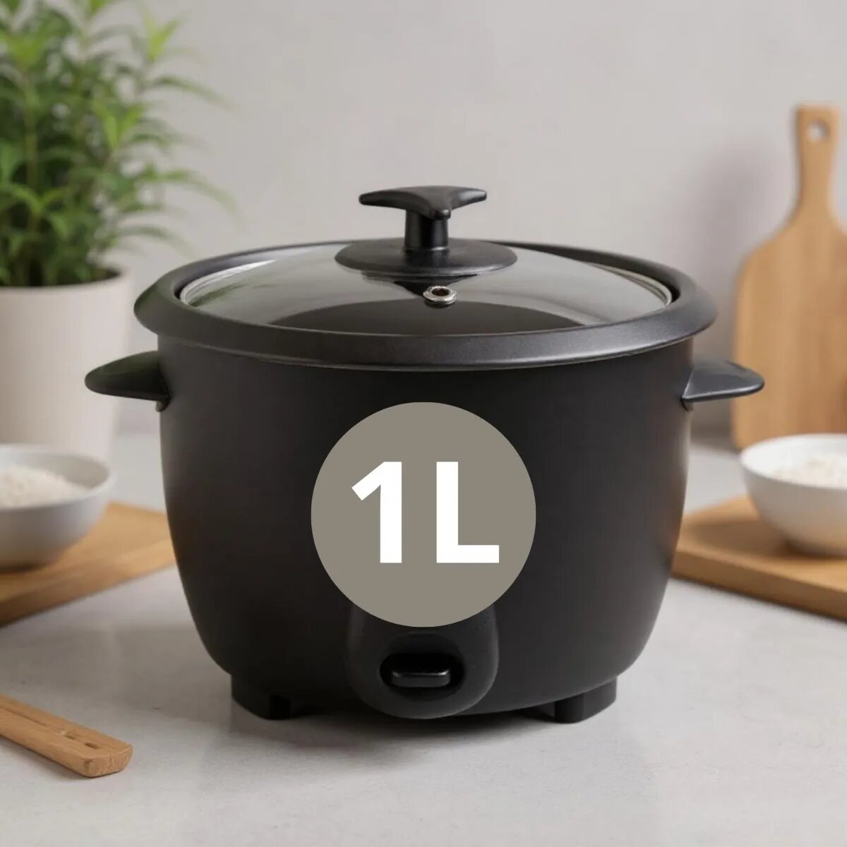 Arrocera eléctrica Jata JEAR2510 con función cocción y mantenimiento de calor 1L - Negro Negro-3