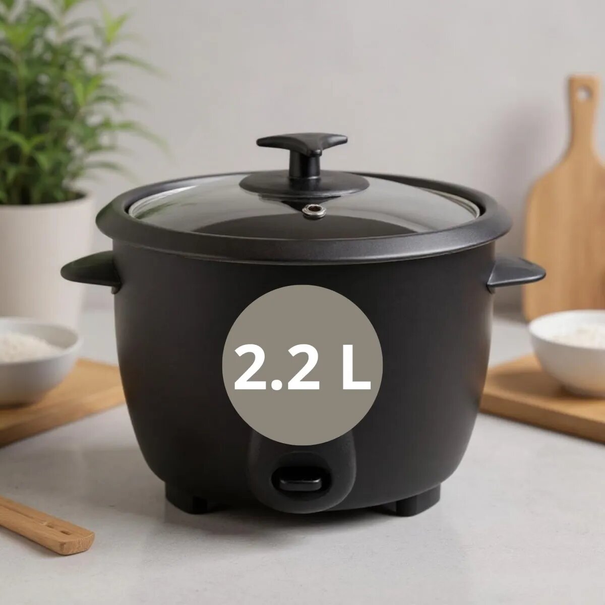 Arrocera eléctrica Jata JEAR2522 con función cocción y mantenimiento de calor 2,2 L - Negro Negro-3