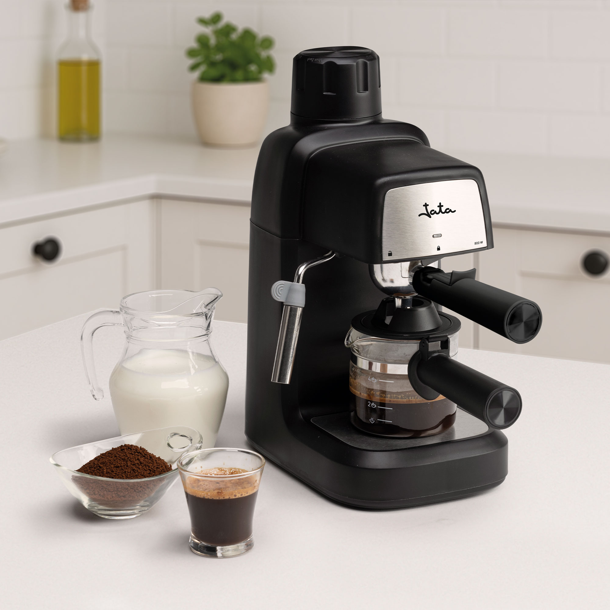 Cafetera hidropresión Jata JECA2201 DE 3.5 bares - Negro Negro-2