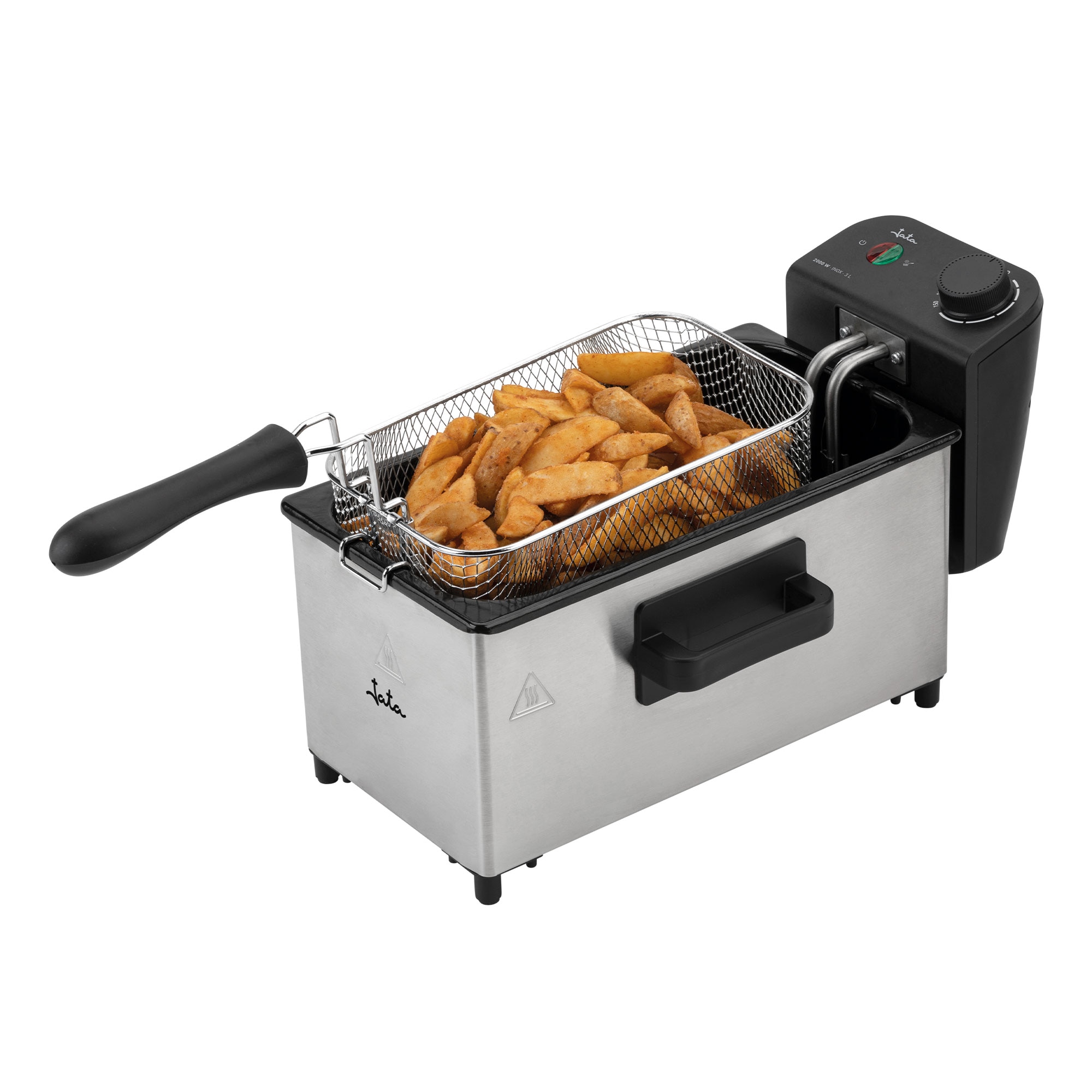 Freidora de aceite Jata JEFR1678 de 3 litros y 2000 W - Gris Gris-1