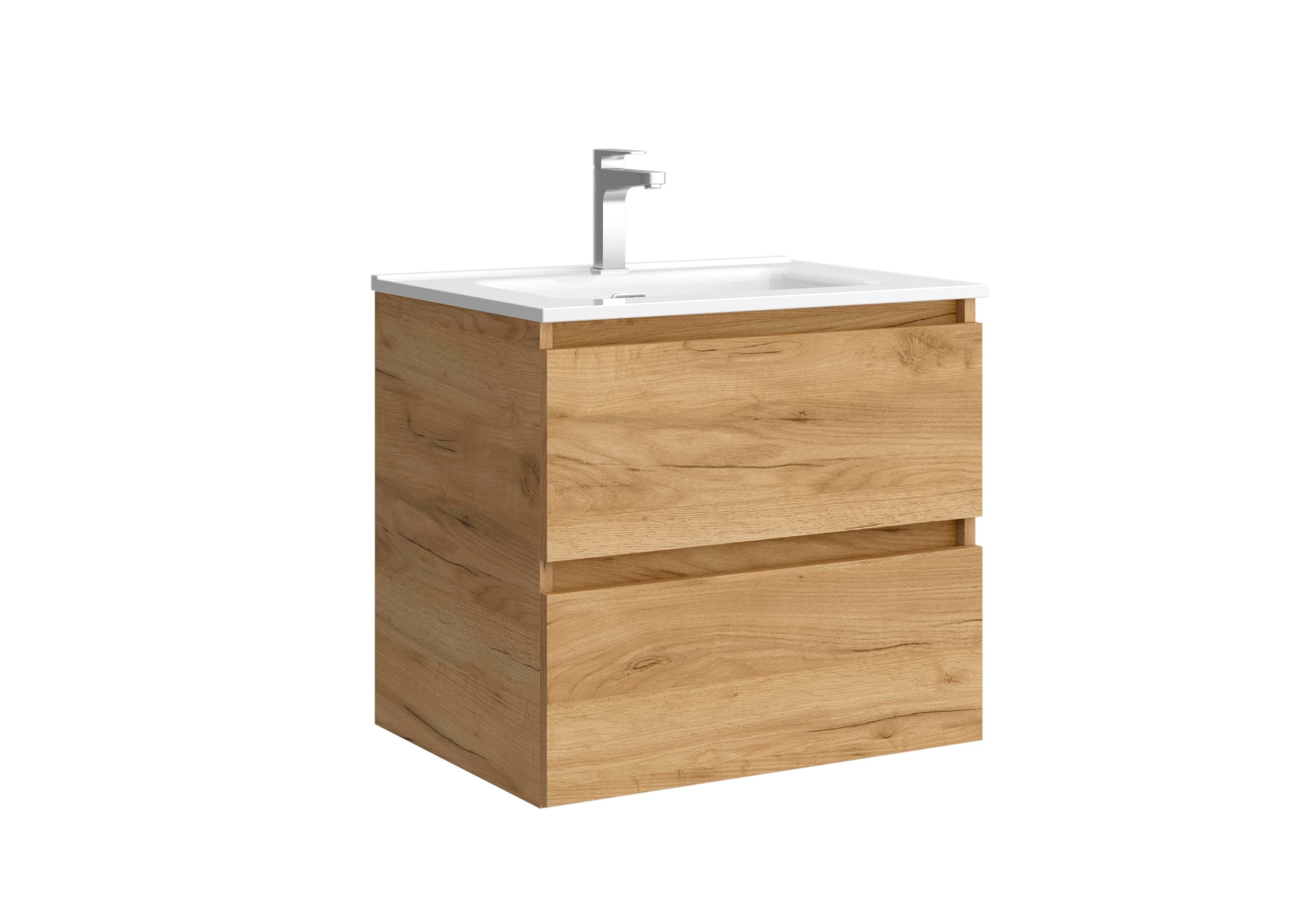 Salgar - Mueble de baño con 2 cajones y lavabo de porcelana Bequia Salgar.