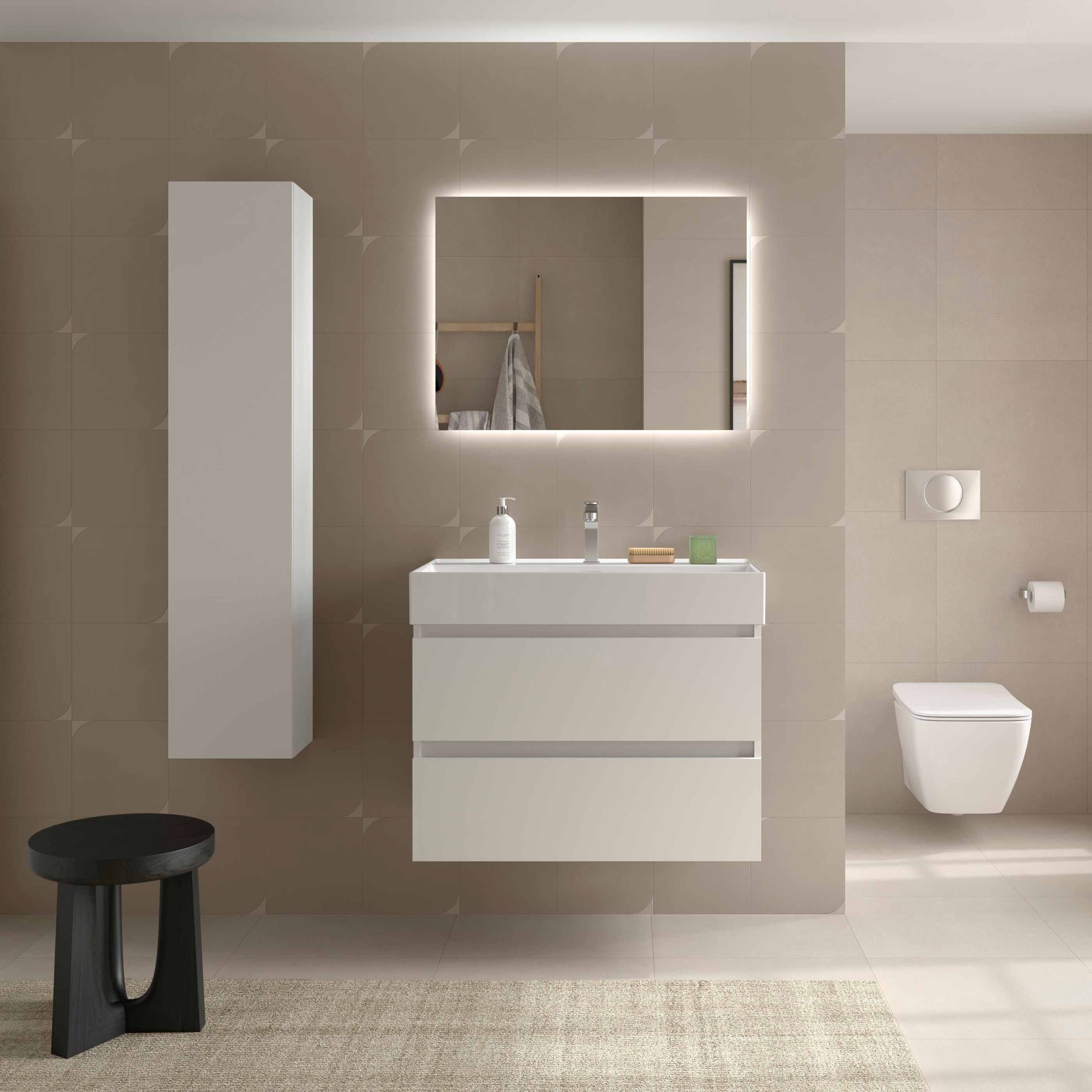 Imagen 0 de Mueble de baño Bequia con Lavabo Roma Negro