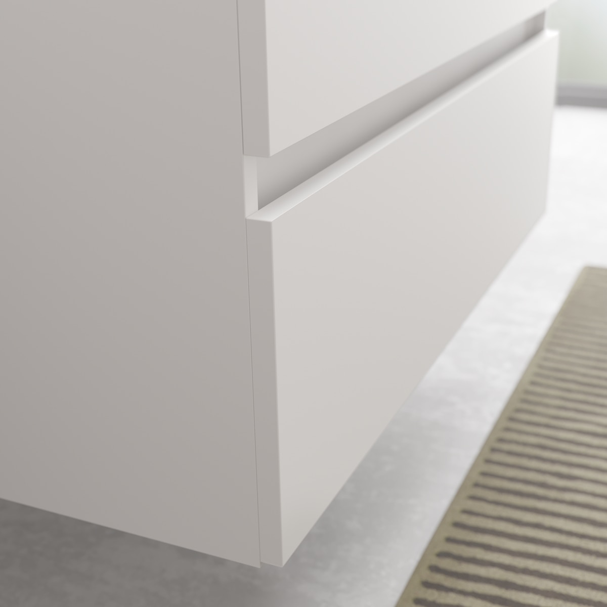 Mueble de baño Bequia con Lavabo Oslo con Coqueta 1 puerta Izquierda - Blanco 90 cm Blanco-4