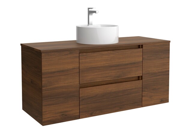 Imagen 0 de Mueble de baño Bequia con Encimera con Lavabo posar con 2 Coquetas 1 puerta