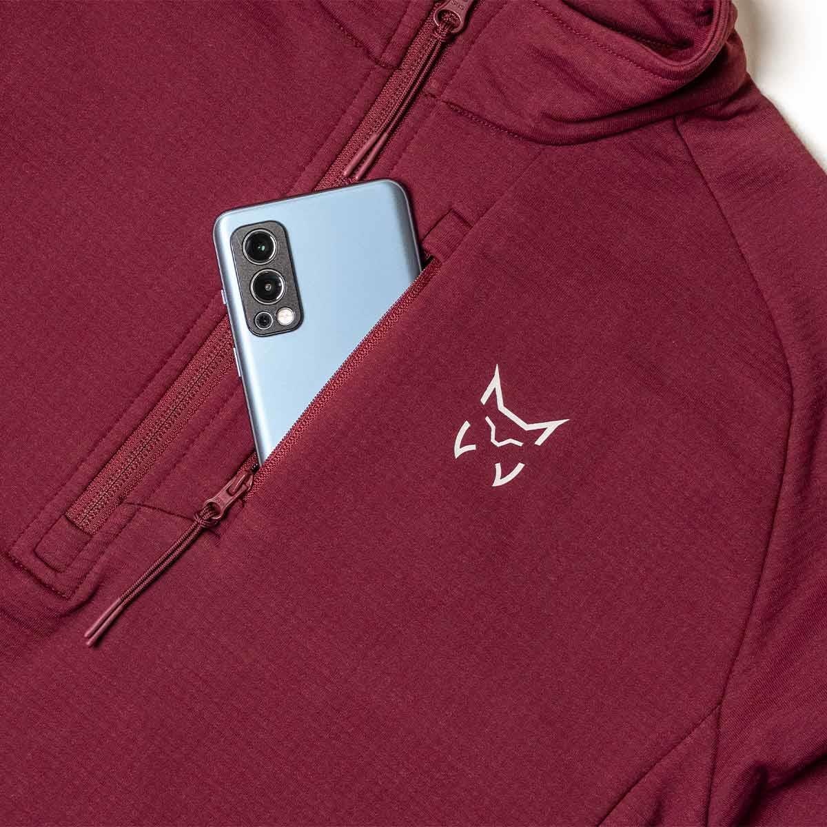 Camiseta térmica de manga larga de hombre Malaren Altus - Burdeos Burdeos-3