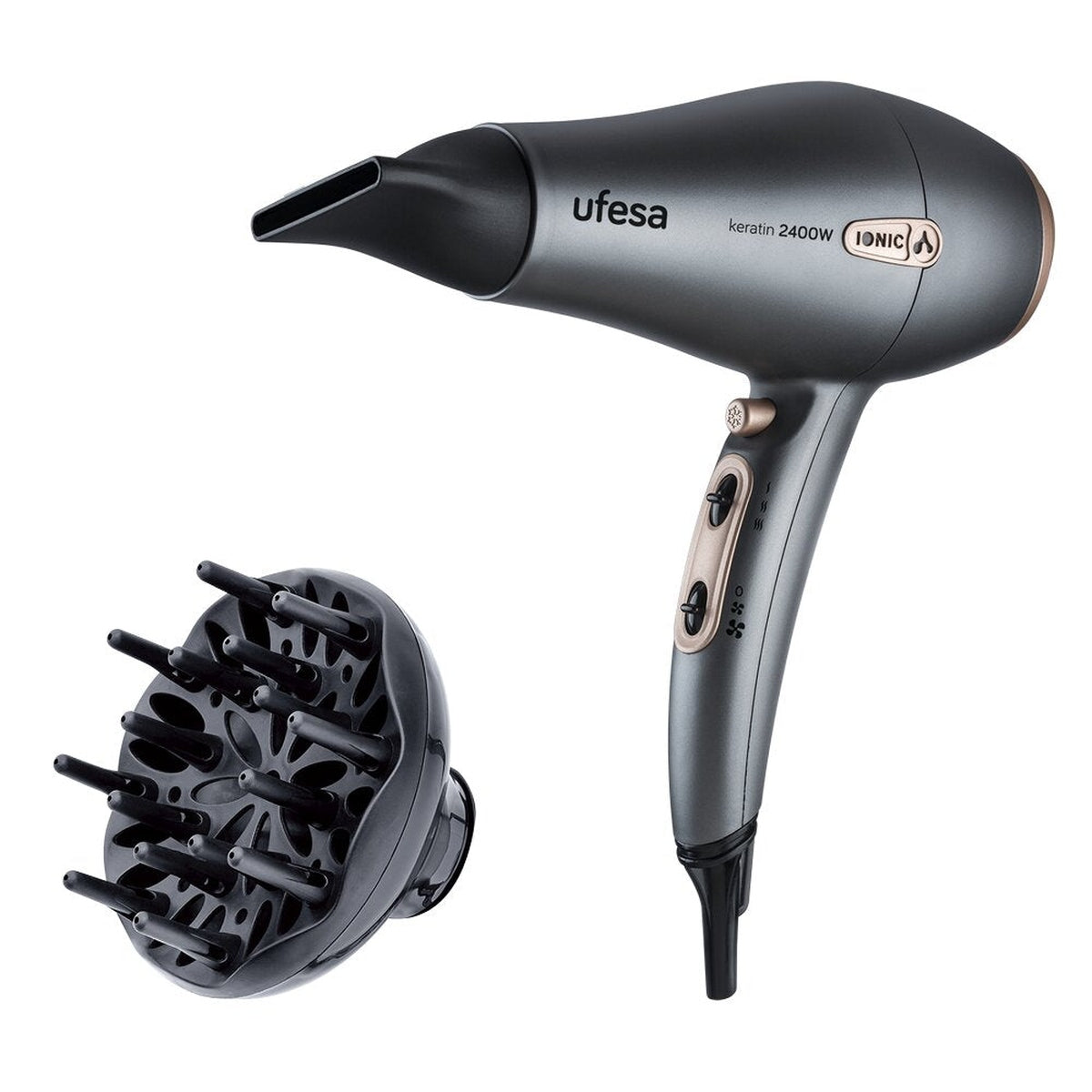 Secador de pelo Ufesa SC8470 Keratin - Gris Gris-1