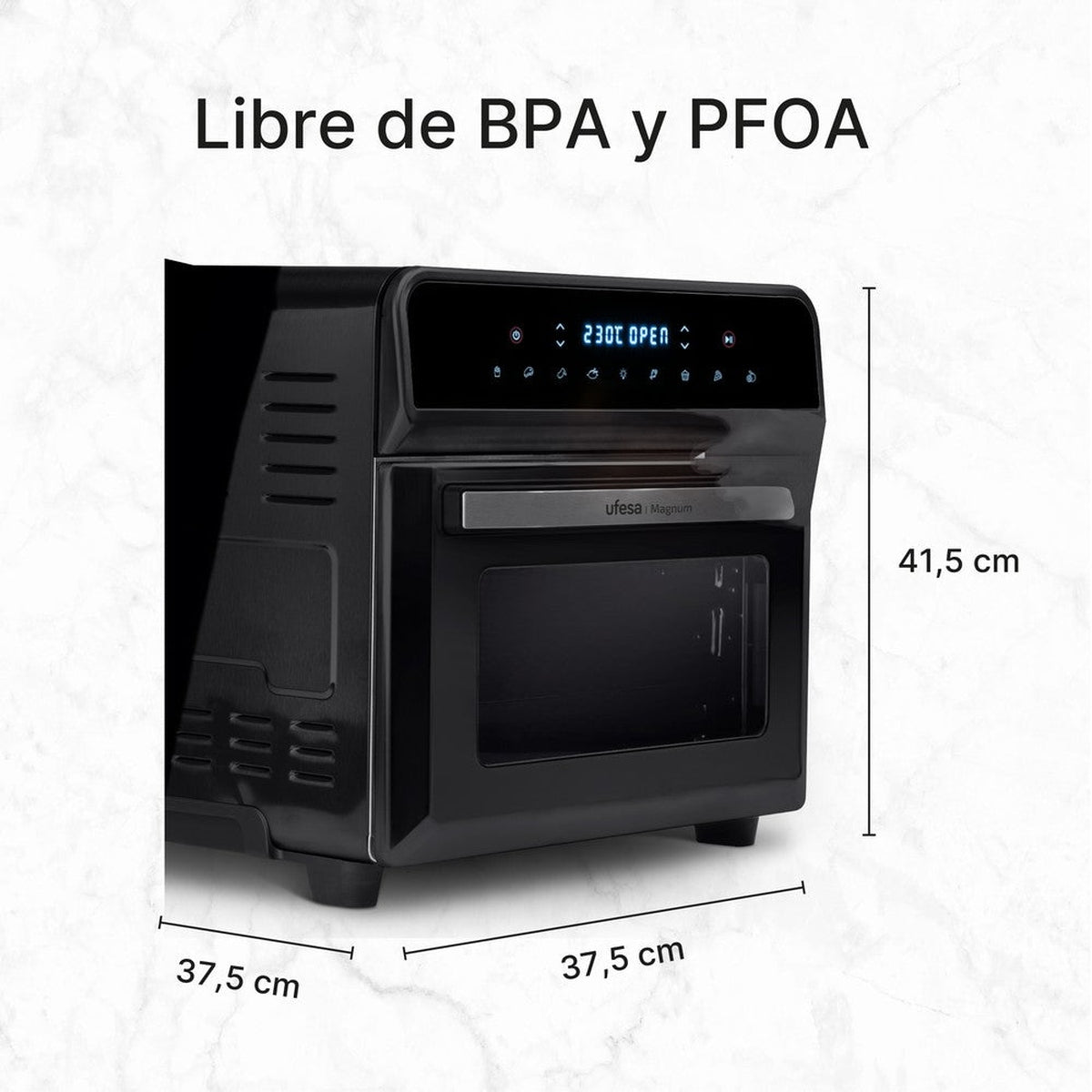 Freidora de aire Ufesa Magnum 23L digital - Negro Negro-4