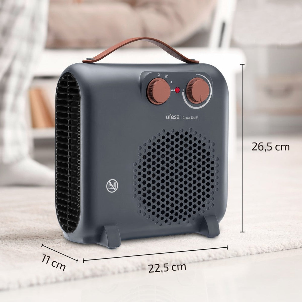 Calefactor Ufesa Crux Dual 2000W - Gris Gris-2