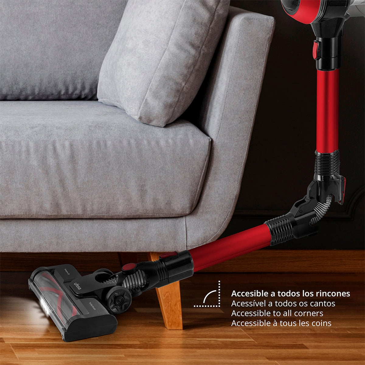 Aspirador de escoba Ufesa Inspire Z3 Digital 22.2V - Rojo / Negro Rojo / Negro-4