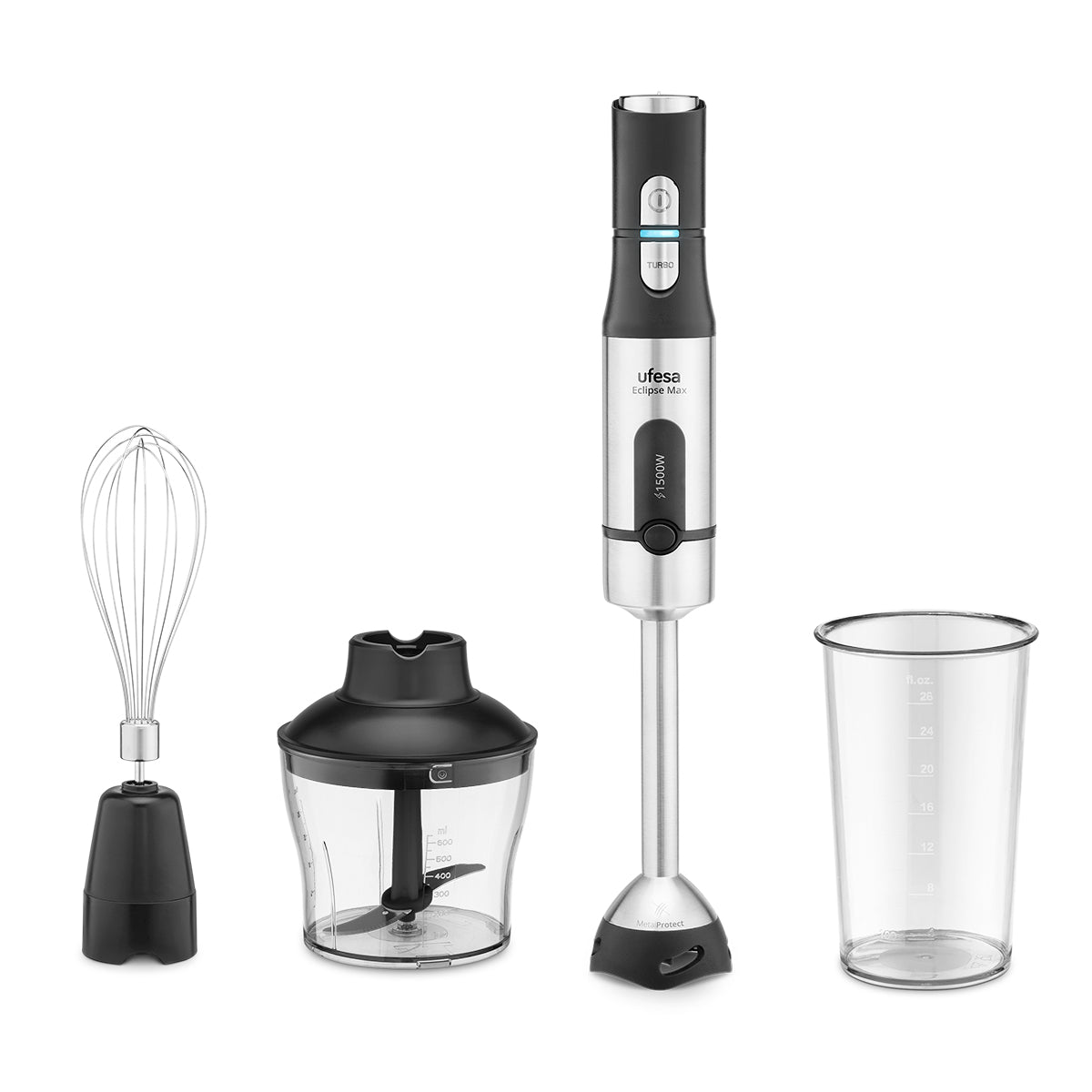 Batidora de mano Ufesa Eclipse Max 1500W - Acero / Negro Acero / Negro-1