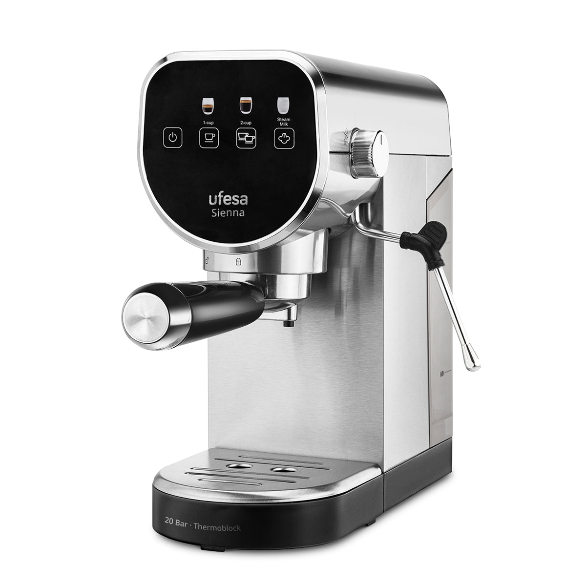 Cafetera Espresso Ufesa Thermoblock Sienna - Gris Gris-2